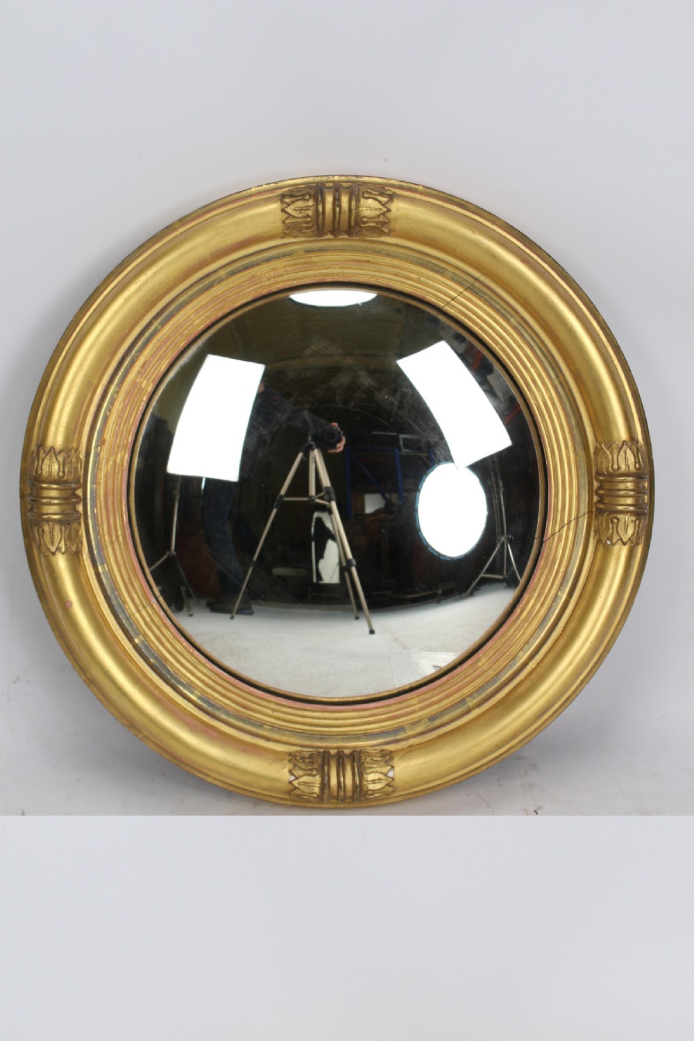 Large William IV Water Gilt Convex Butlers Mirror