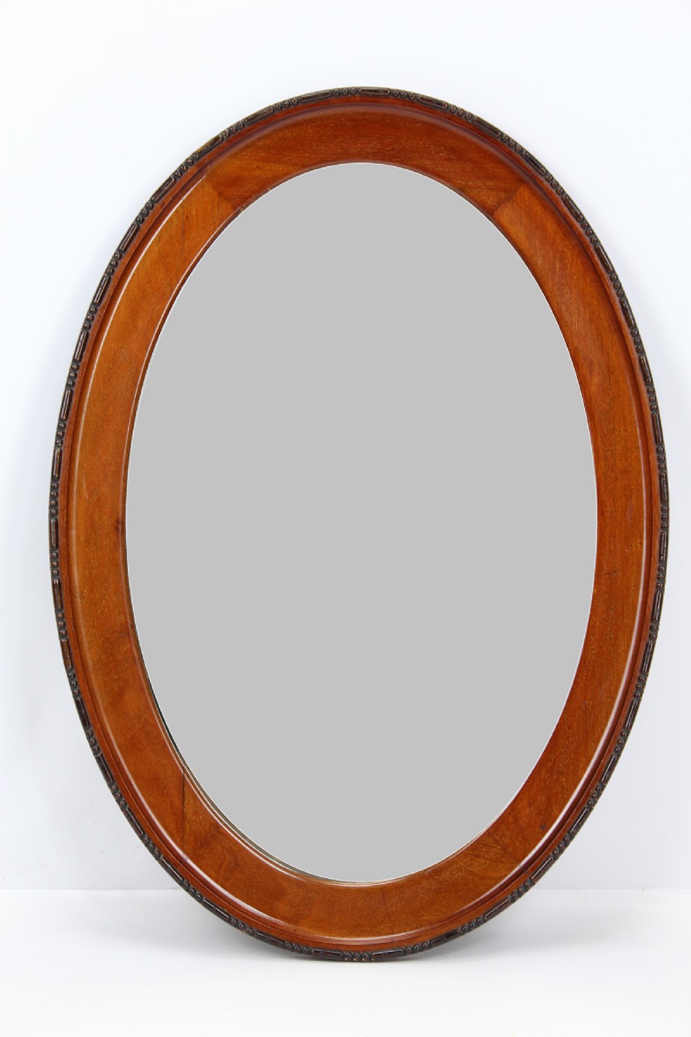 Edwardian Walnut Framed Oval Mirror