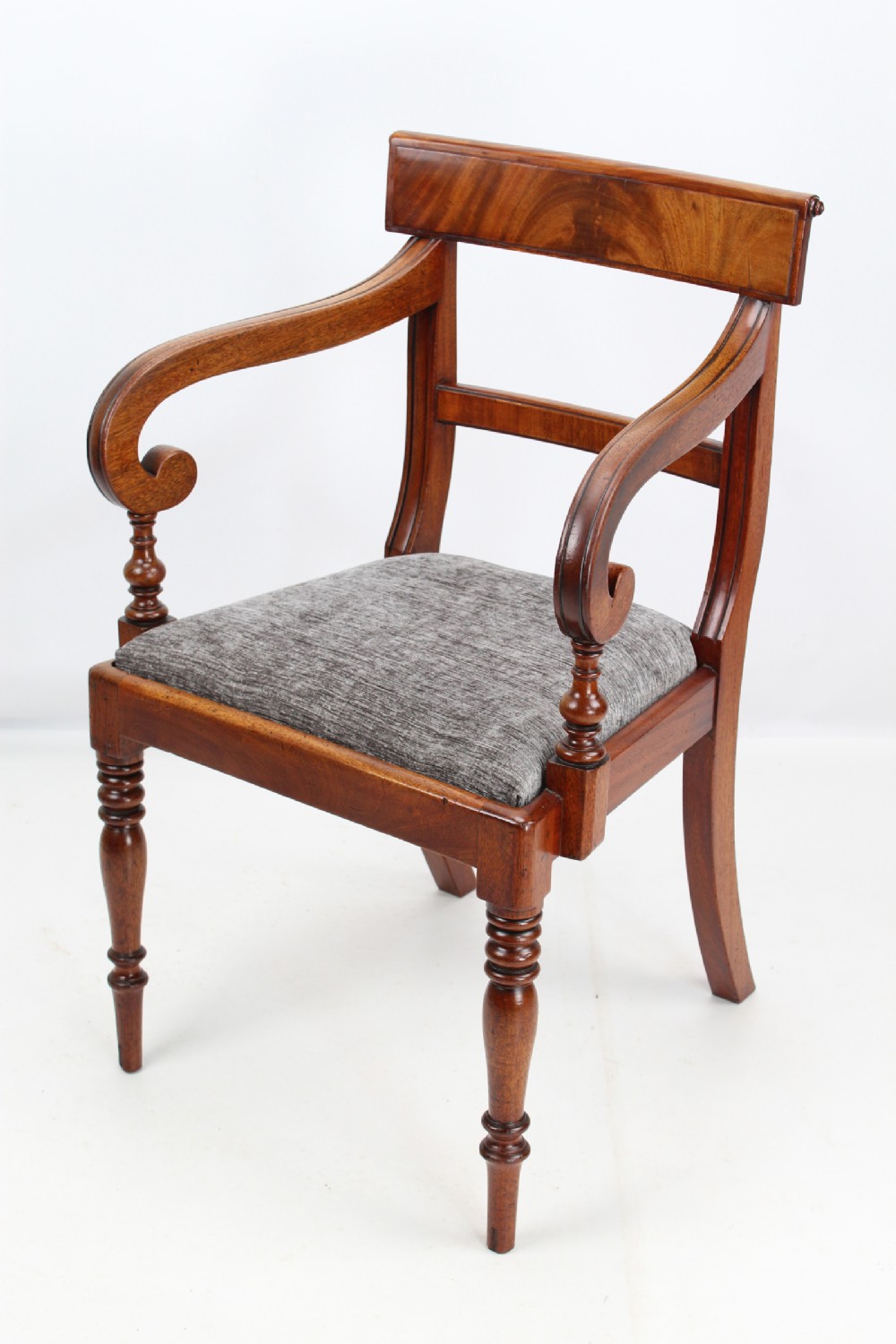 Antique Regency Mahogany Desk Chair Carver