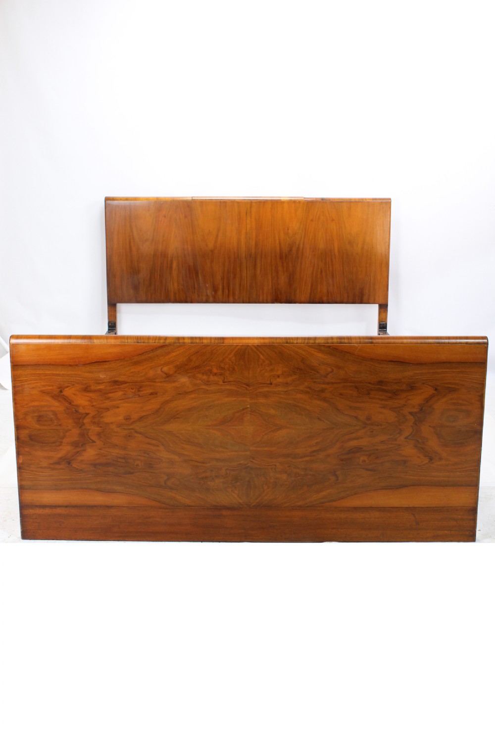 Art Deco Burr Walnut Double Bed