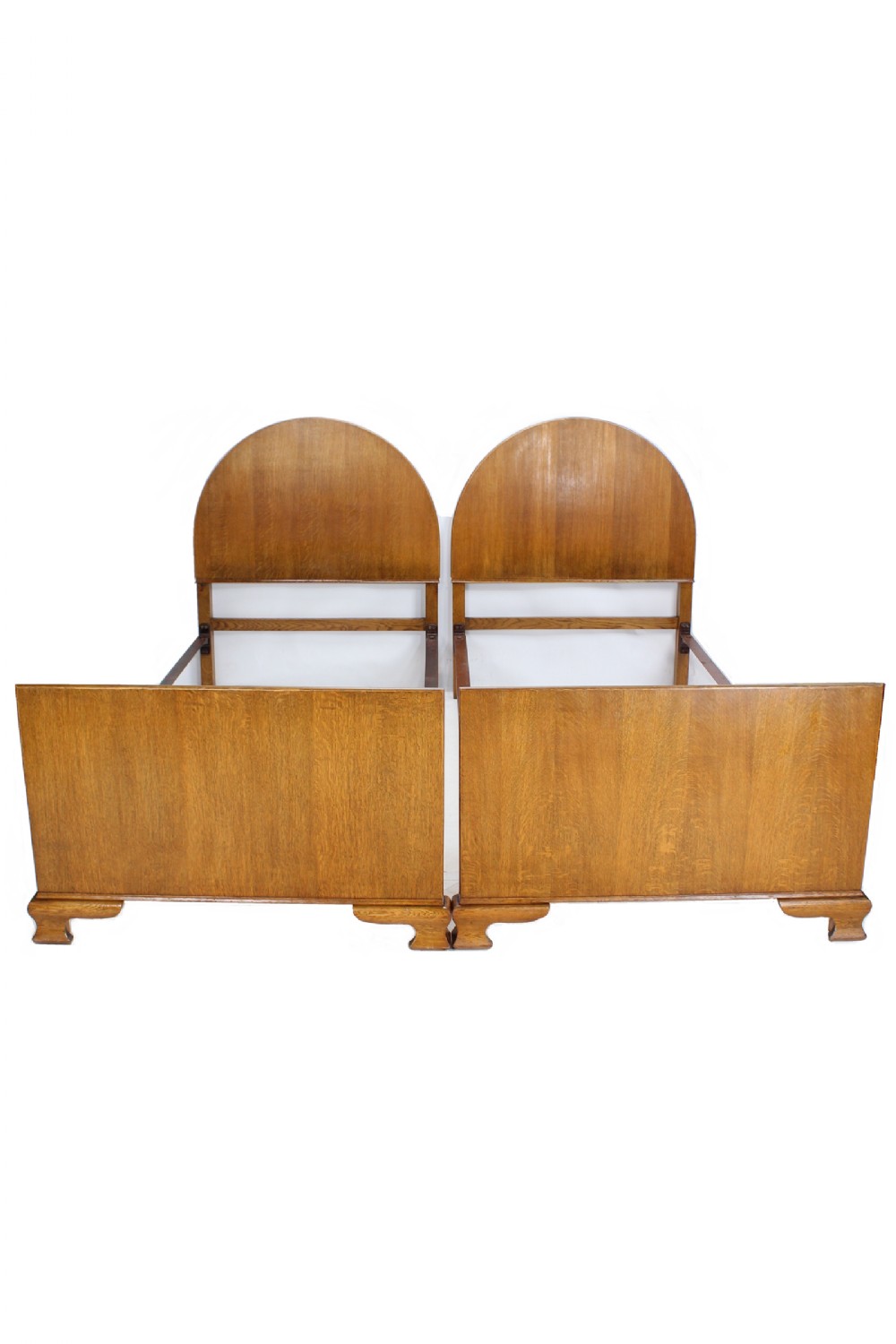 Pair of Art Deco Oak Single Beds