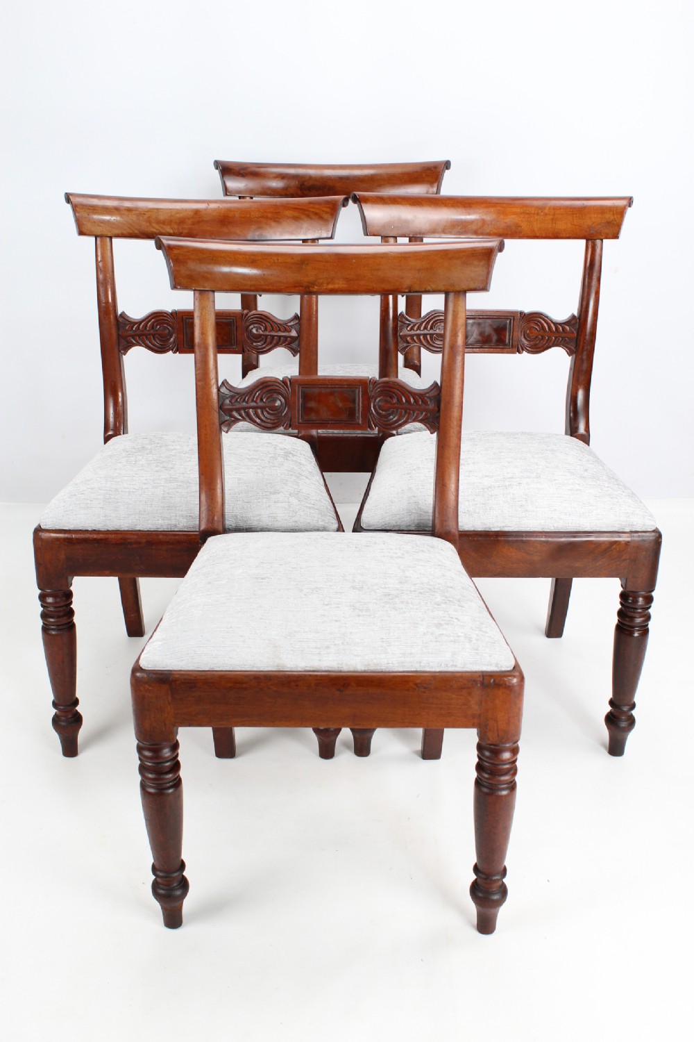 Set 4 Victorian Mahogany Dining Chairs
