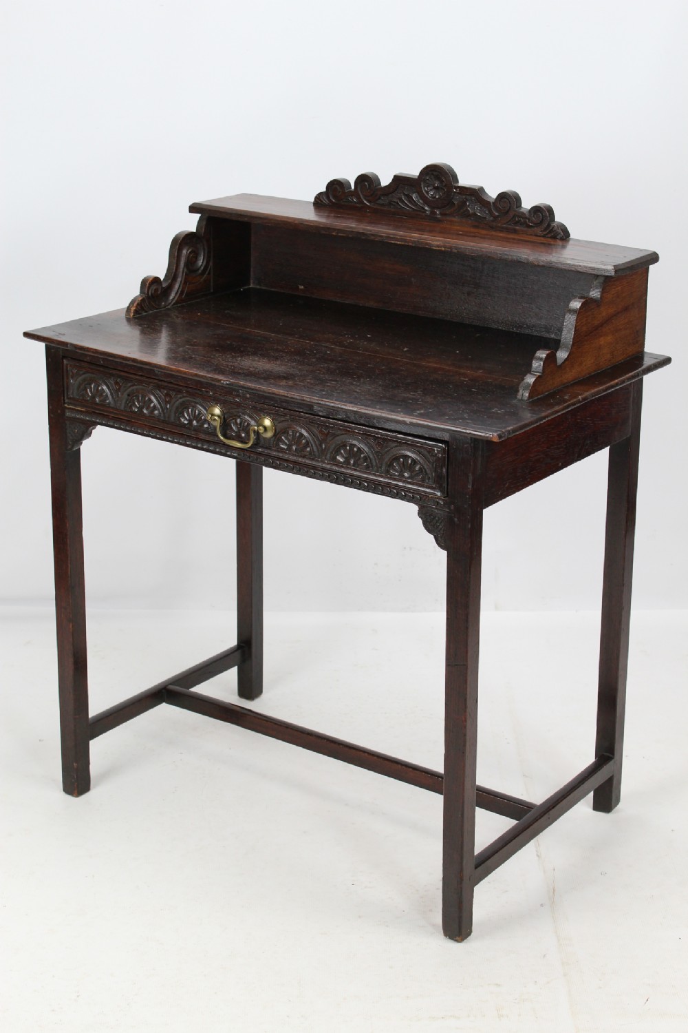 Small Victorian Gothic Oak Desk