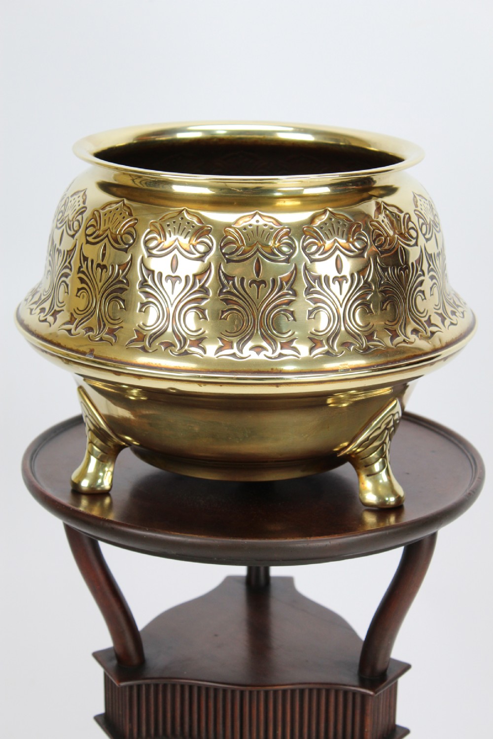 Dutch Art Nouveau Brass Planter