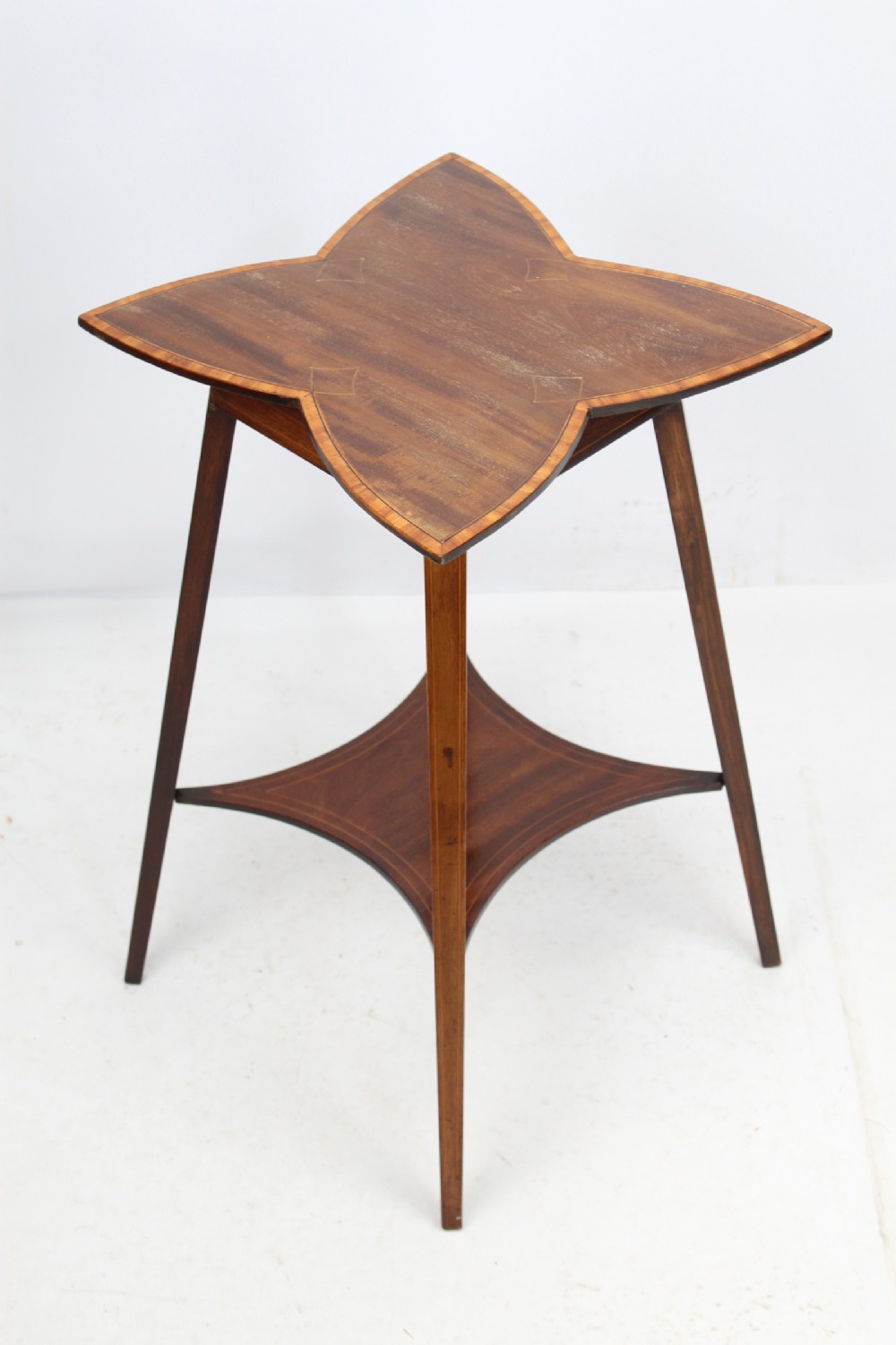 Small Edwardian Mahogany & Inlaid Side Table