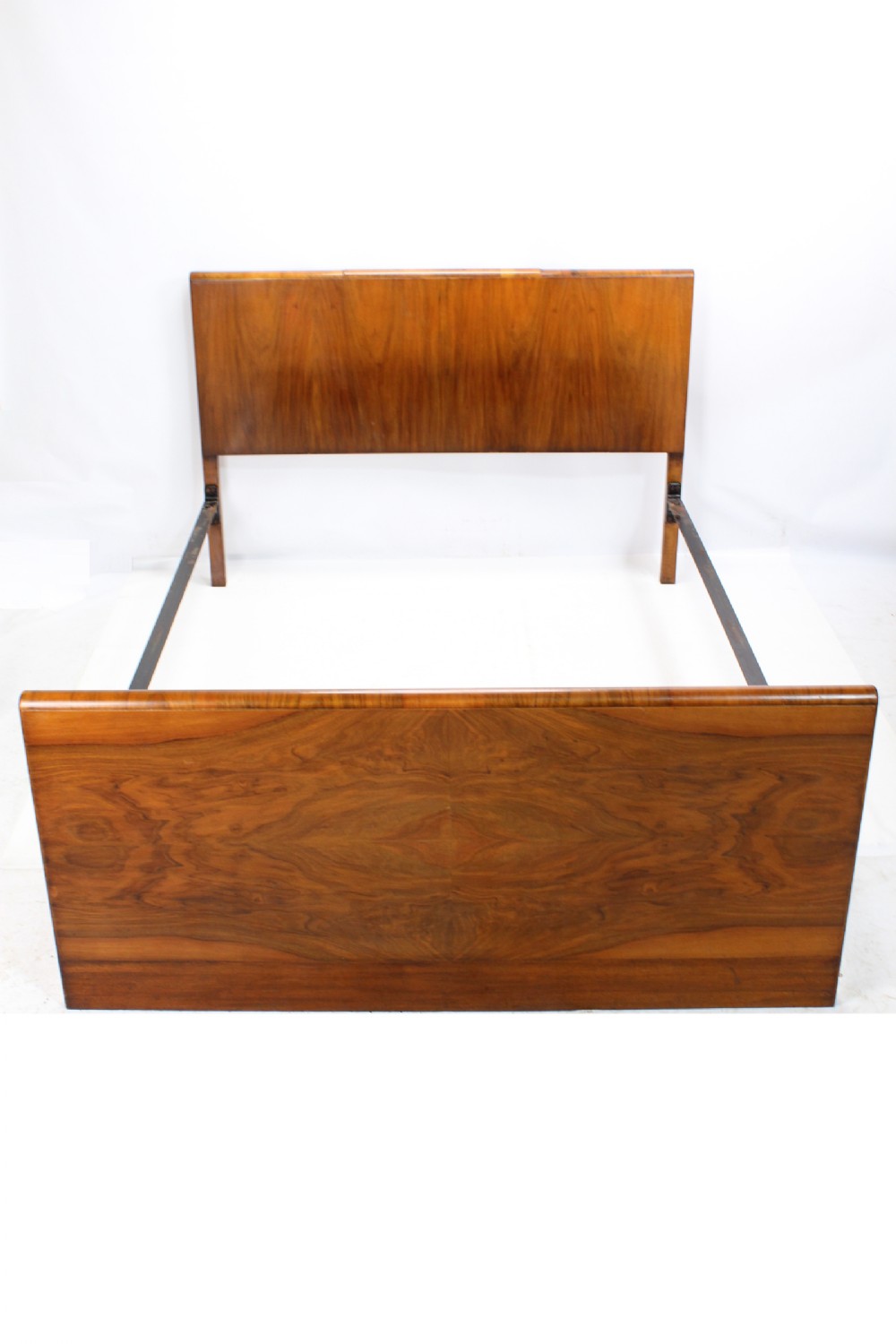 Art Deco Burr Walnut Double Bed