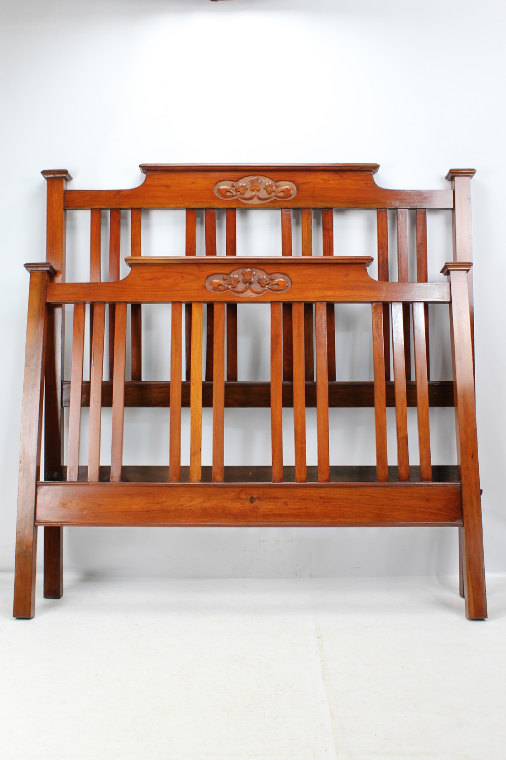 Antique Edwardian Walnut Double Bed