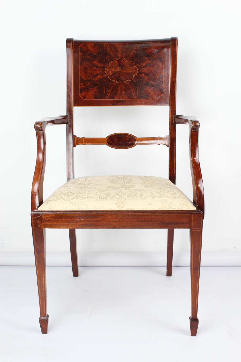 Edwardian Mahogany Inlaid Desk Chair