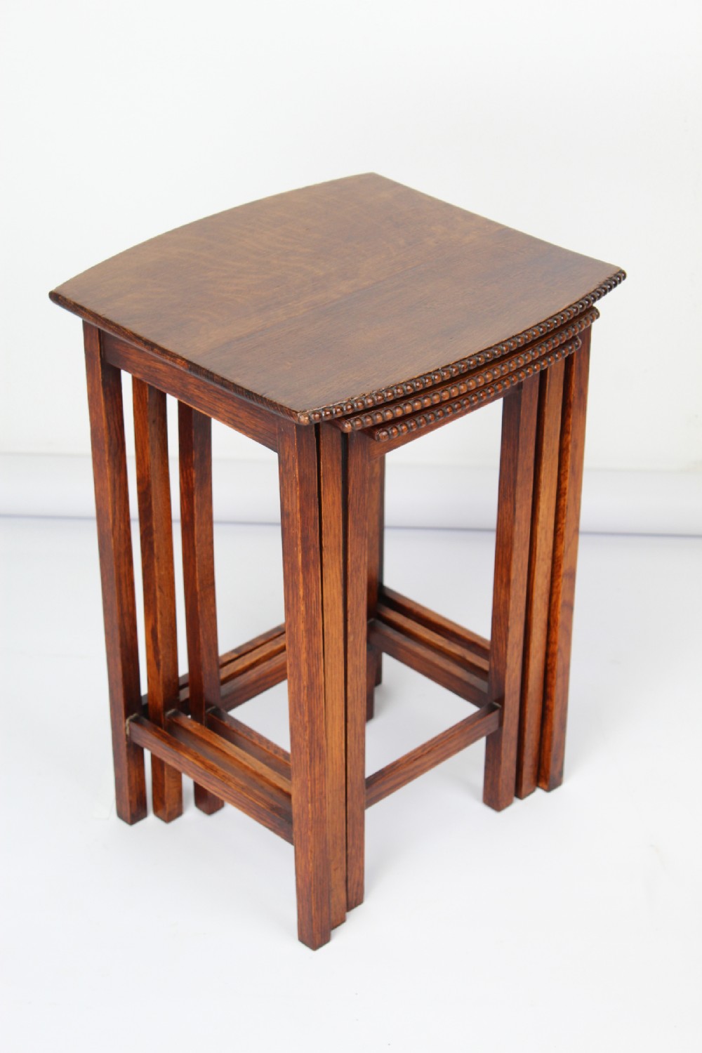 Small Oak Nest of 3 Coffee Tables