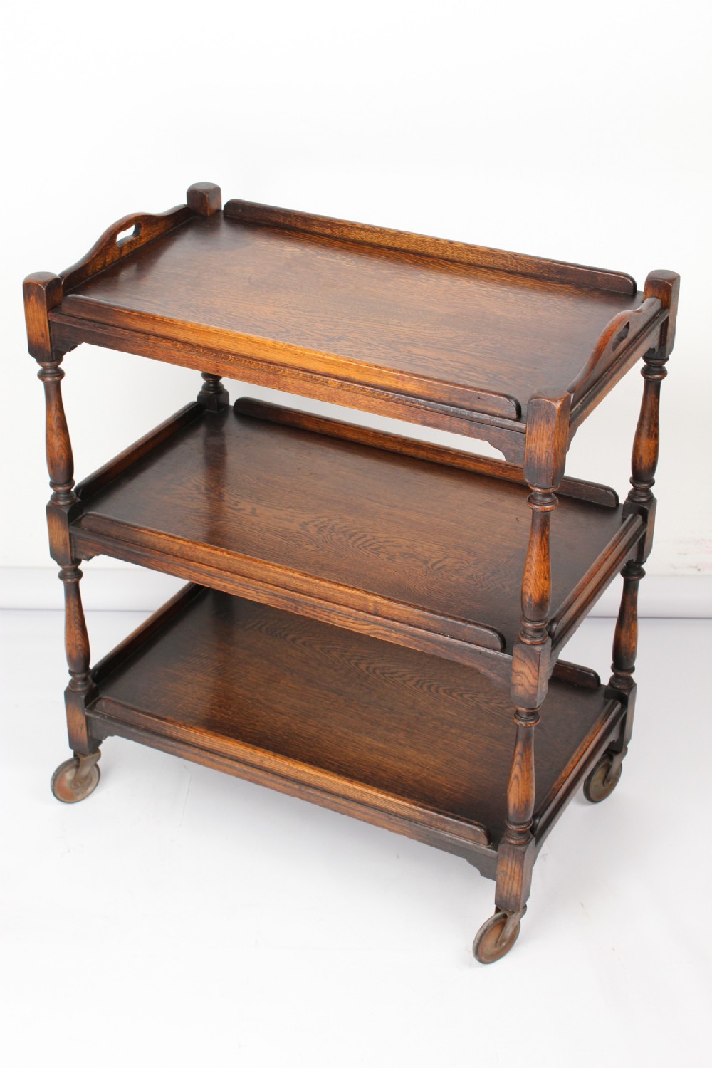 Tray Top Oak Tea Trolley