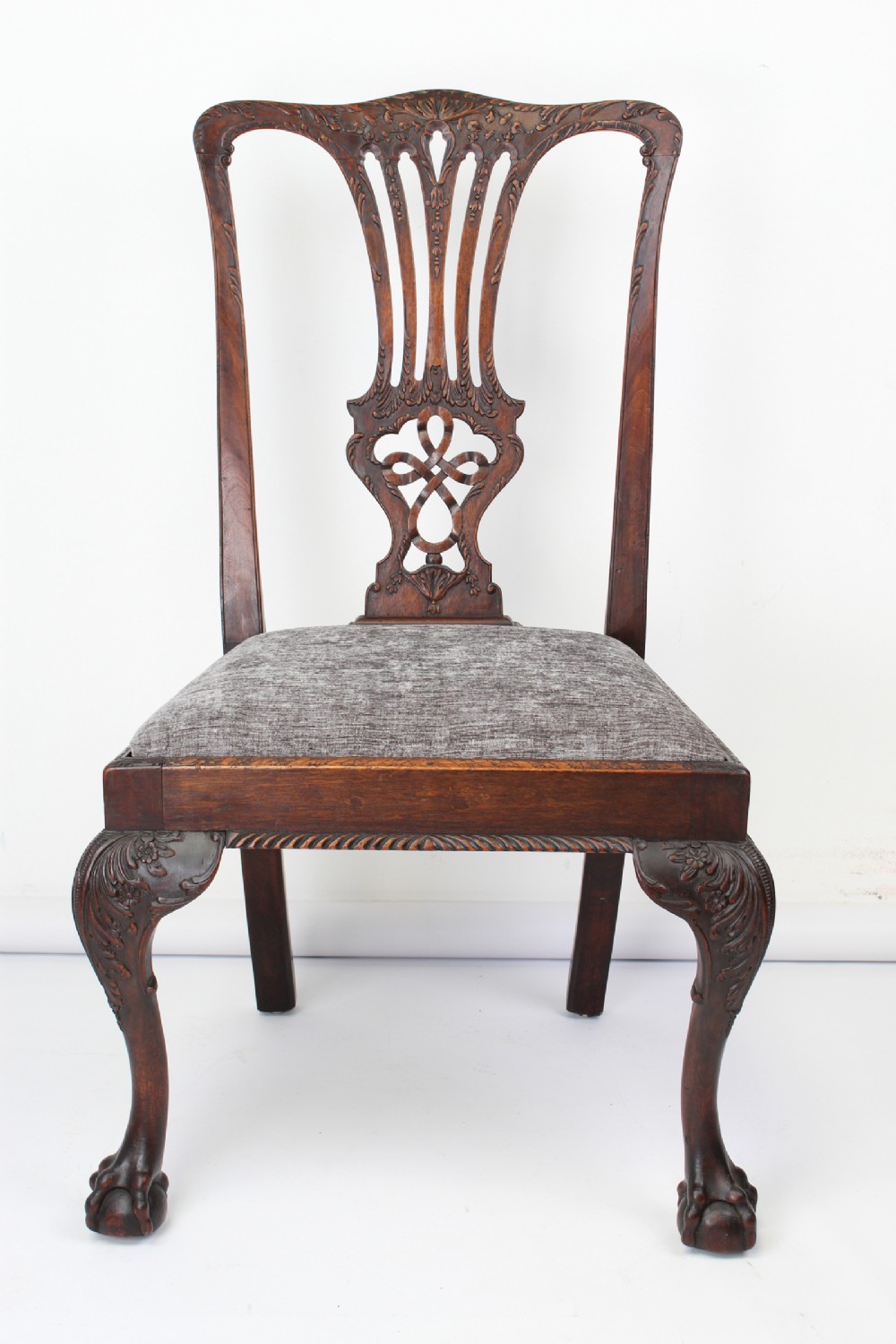 Victorian Mahogany Chippendale Desk Chair