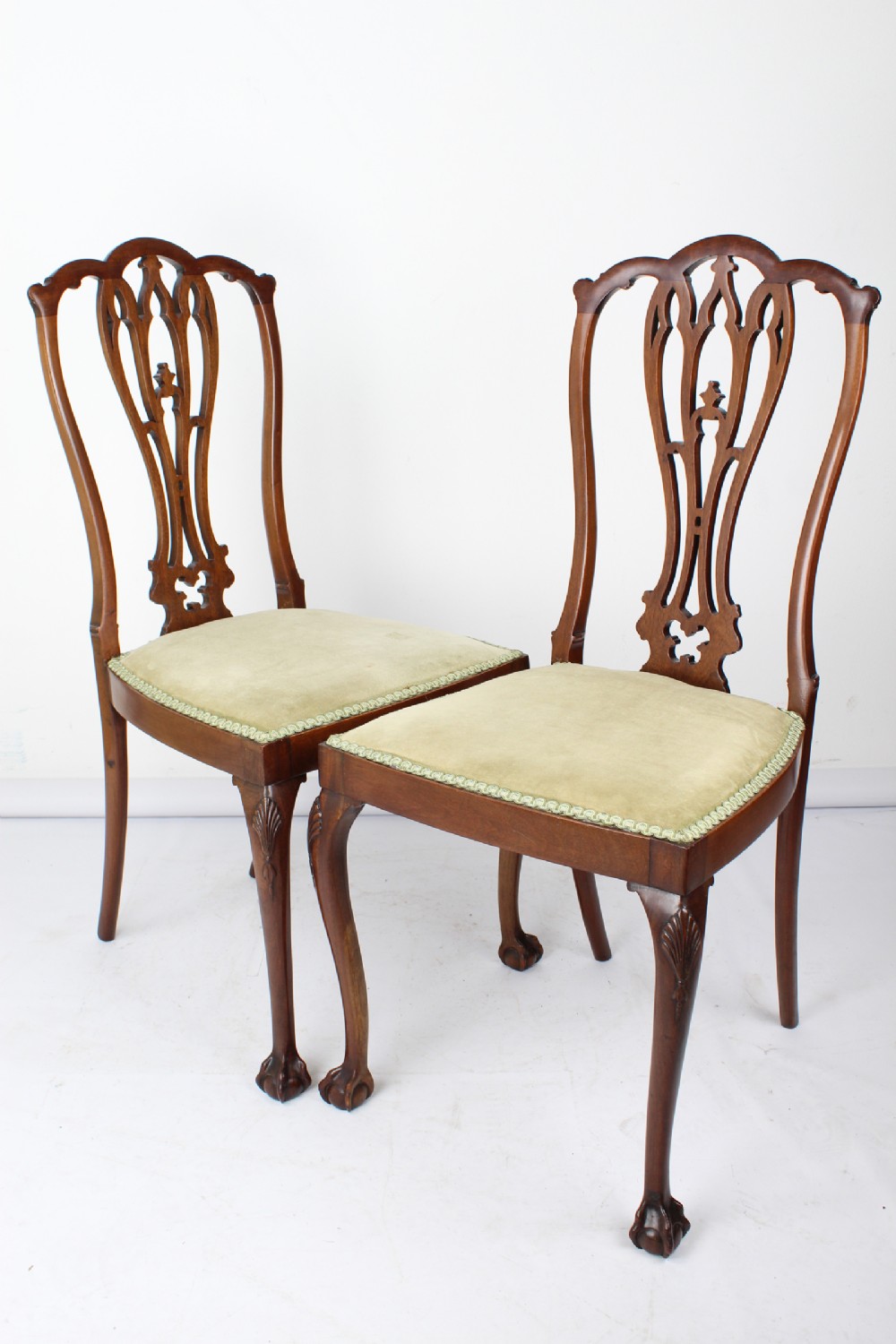 Pair Edwardian Mahogany Chairs
