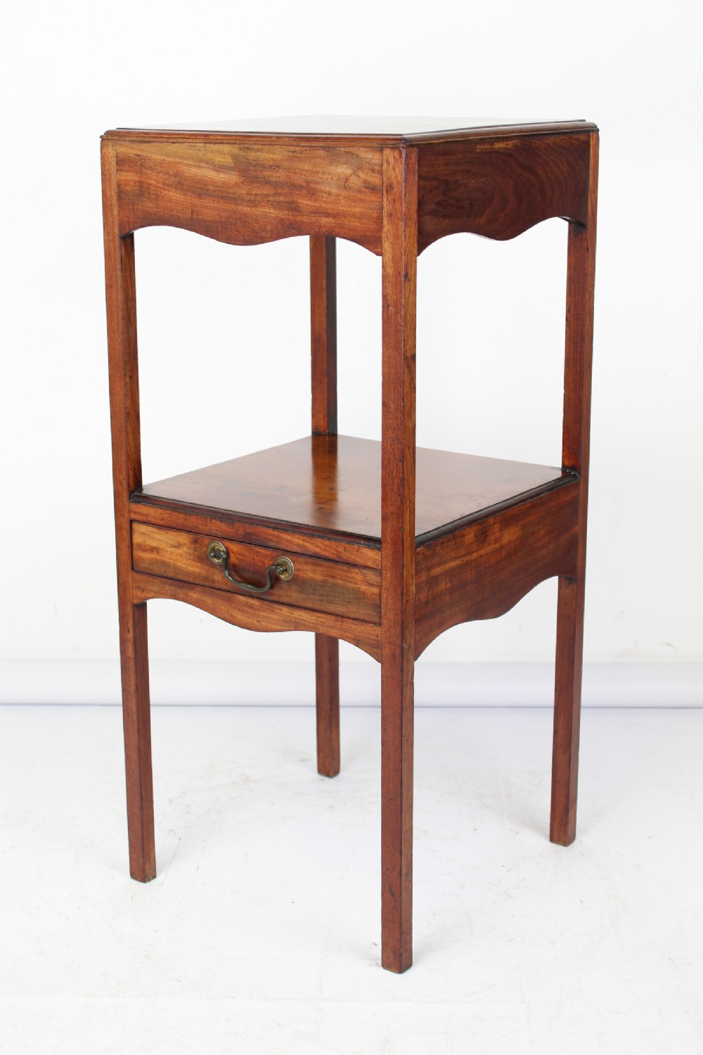 Georgian Mahogany Bedside Table with Drawer