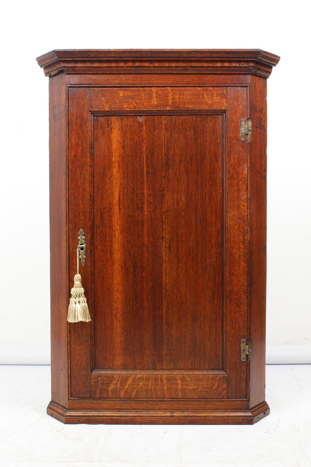 Slim Georgian Oak Corner Cupboard