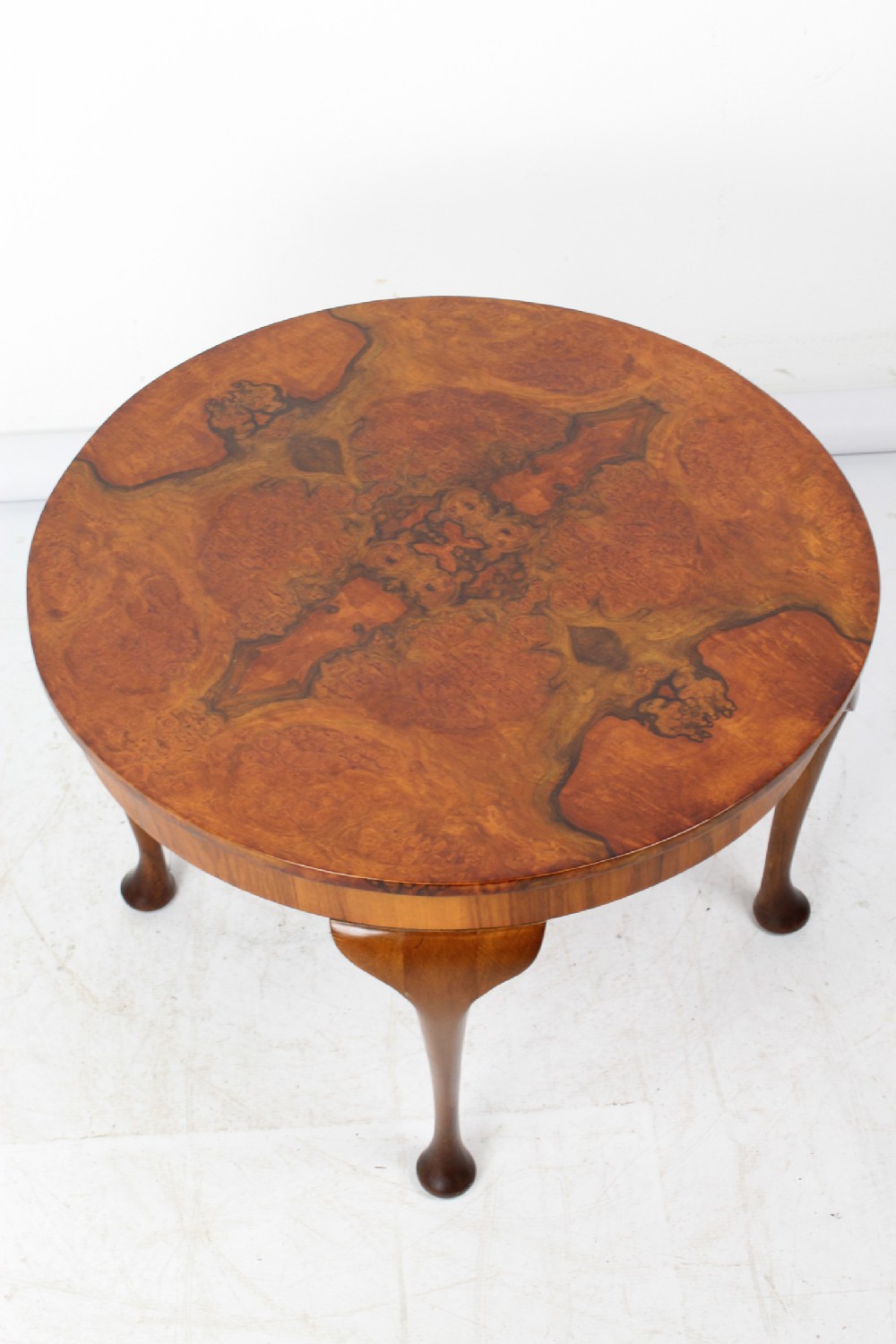 Art Deco Burr Walnut Circular Coffee Table