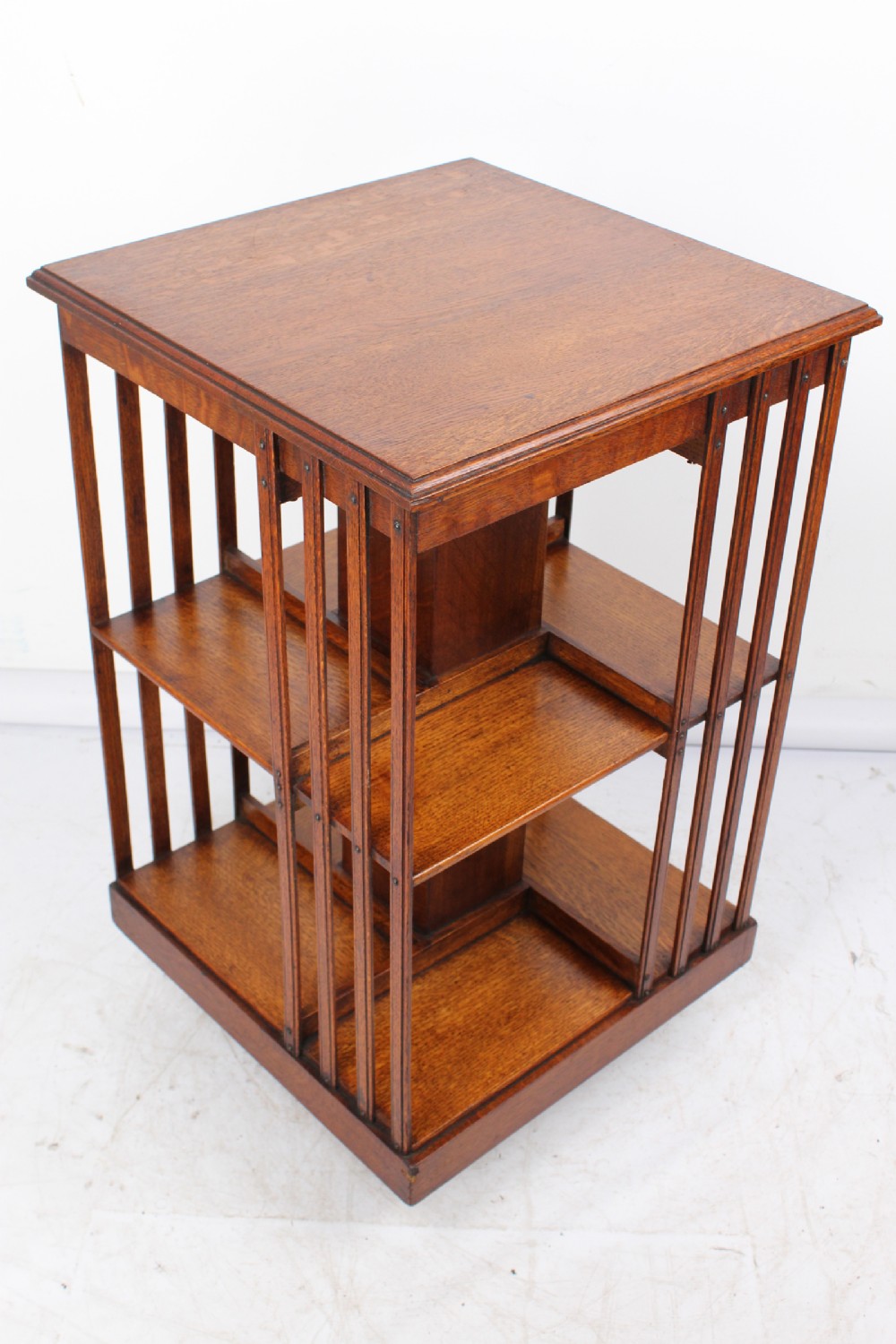 Edwardian Oak Revolving Bookcase