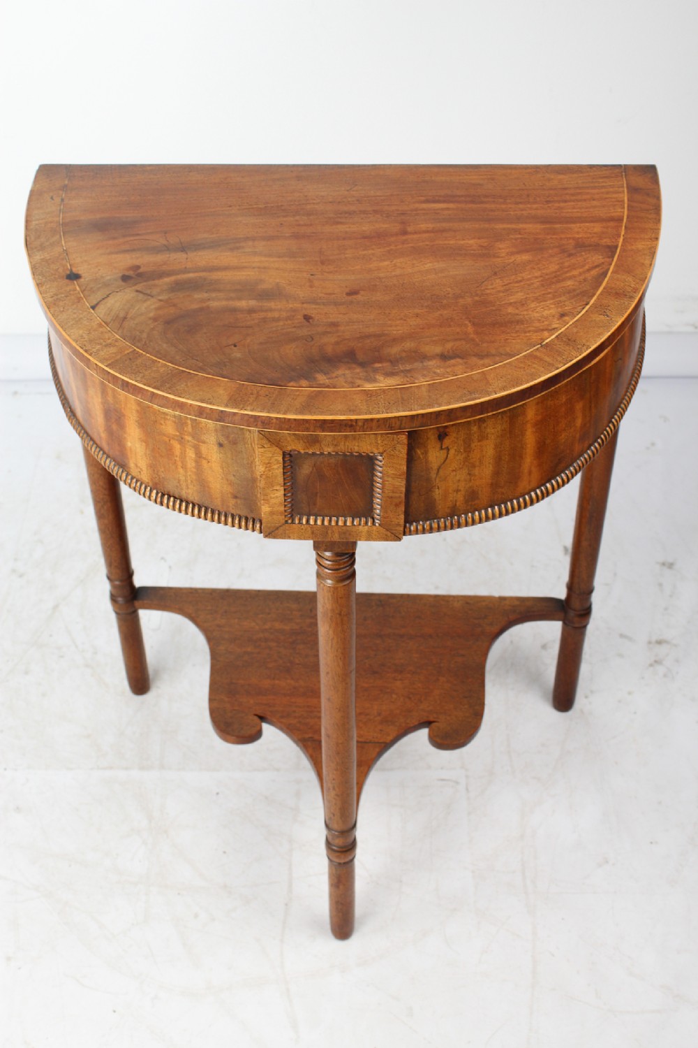 Georgian Mahogany Demi-Lune Hall Table