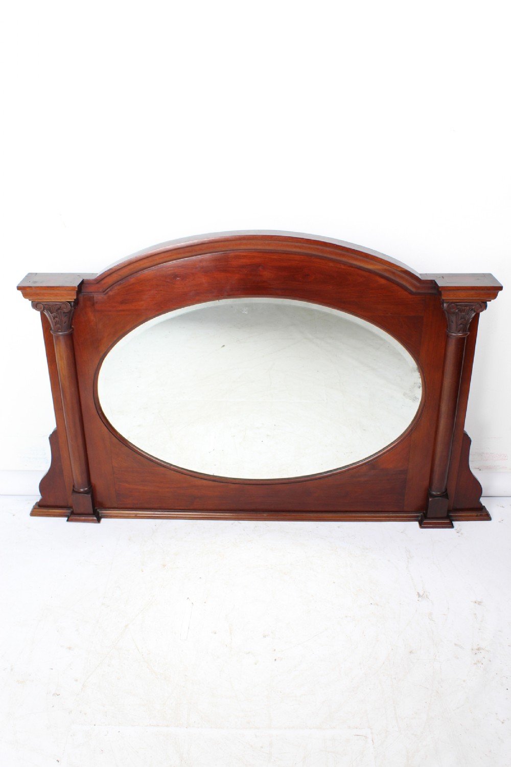 Edwardian Mahogany Overmantle Mirror