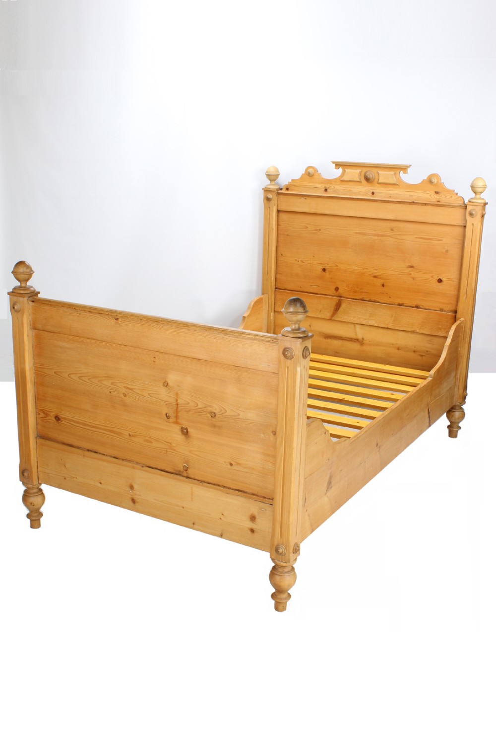 Antique French Pine Sleigh Bed