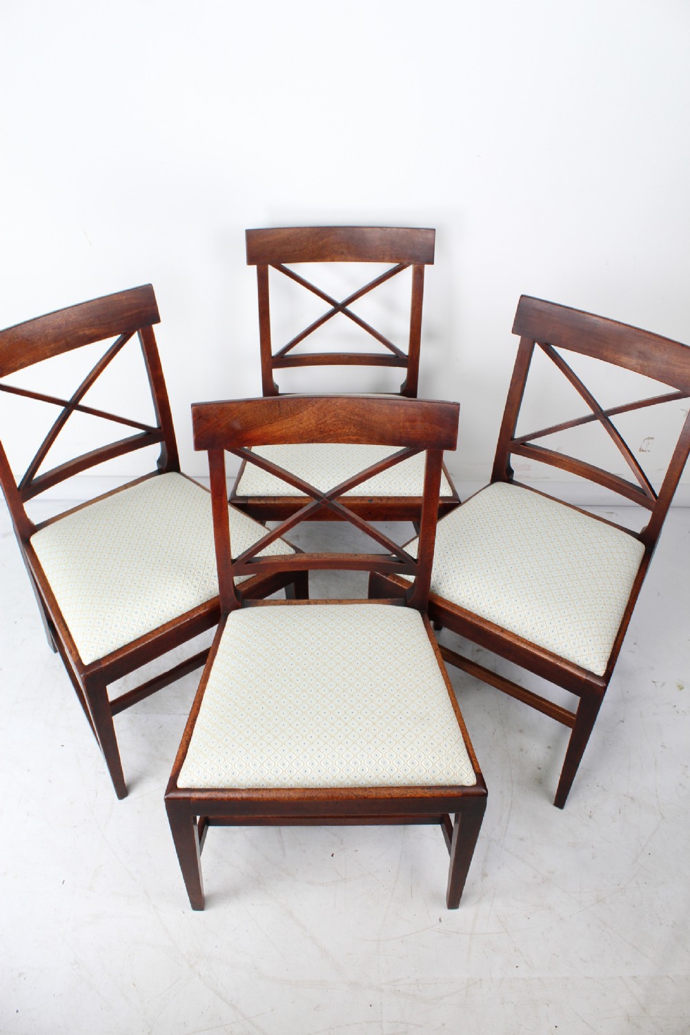 Set 4 Georgian Mahogany Dining Chairs