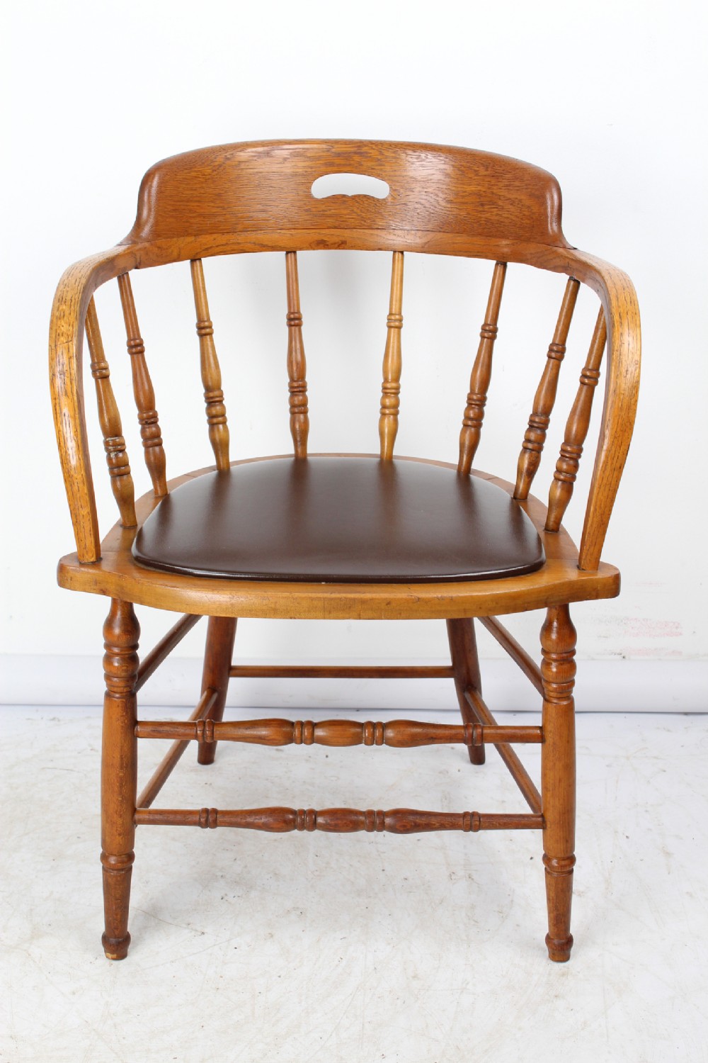 Edwardian Oak Tub Chair