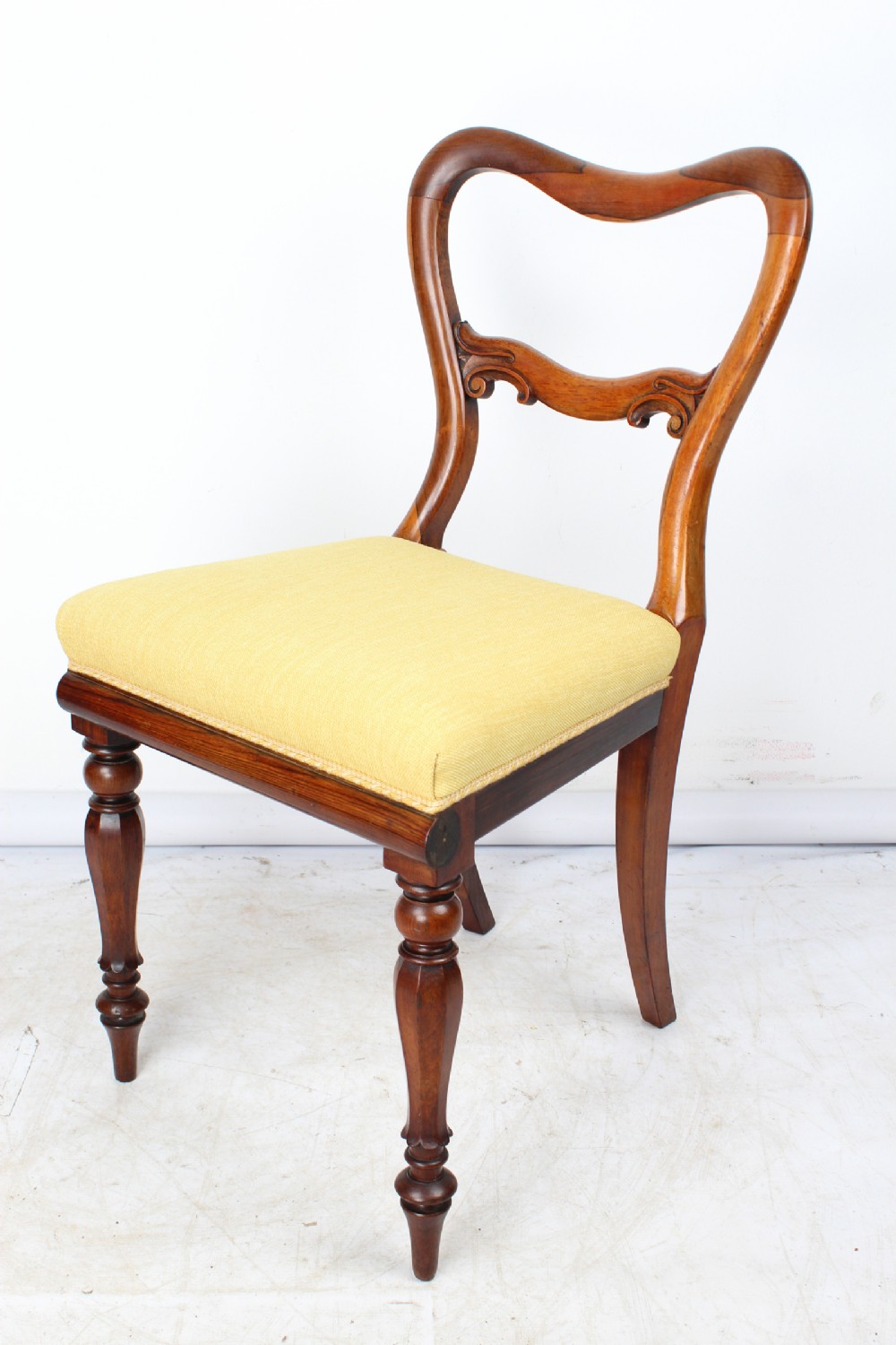 Antique Victorian Rosewood Balloon Back Chair