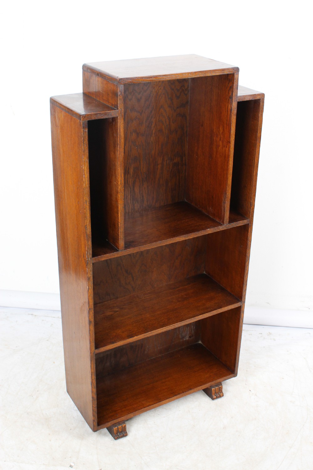 Art Deco Oak Open Bookcase