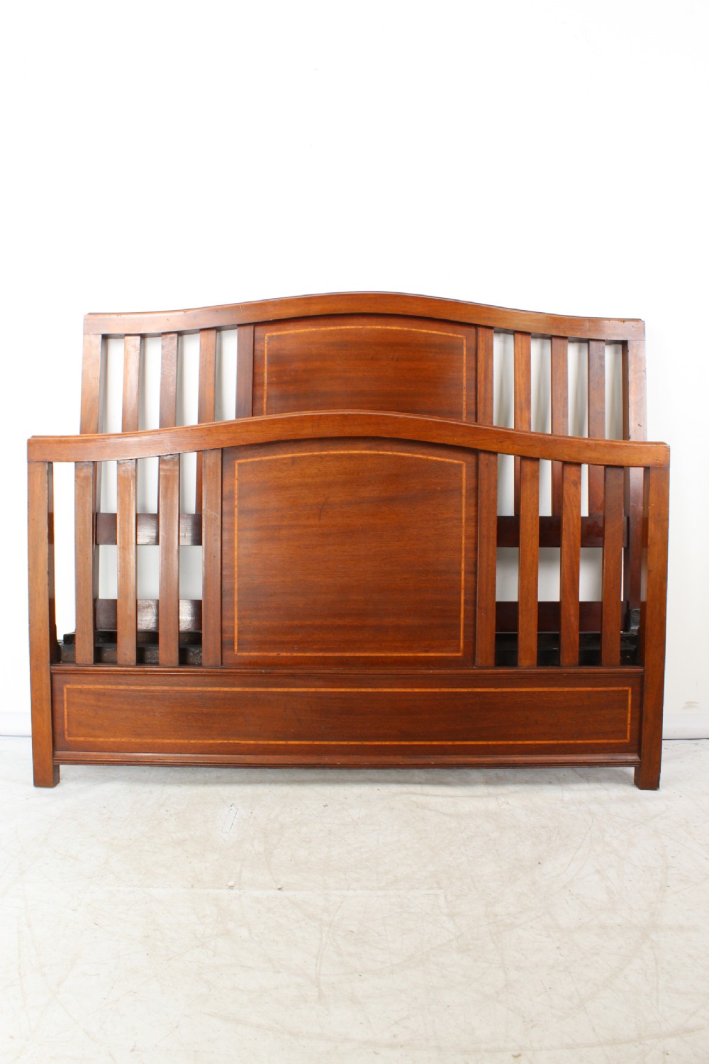 Edwardian Mahogany & Inlaid Double Bed