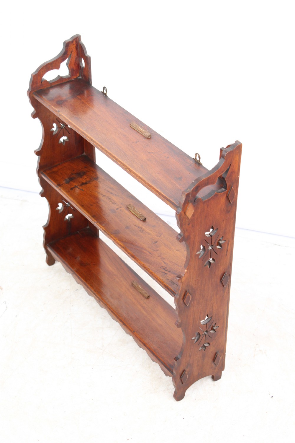 Victorian Walnut Hanging Wall Shelf