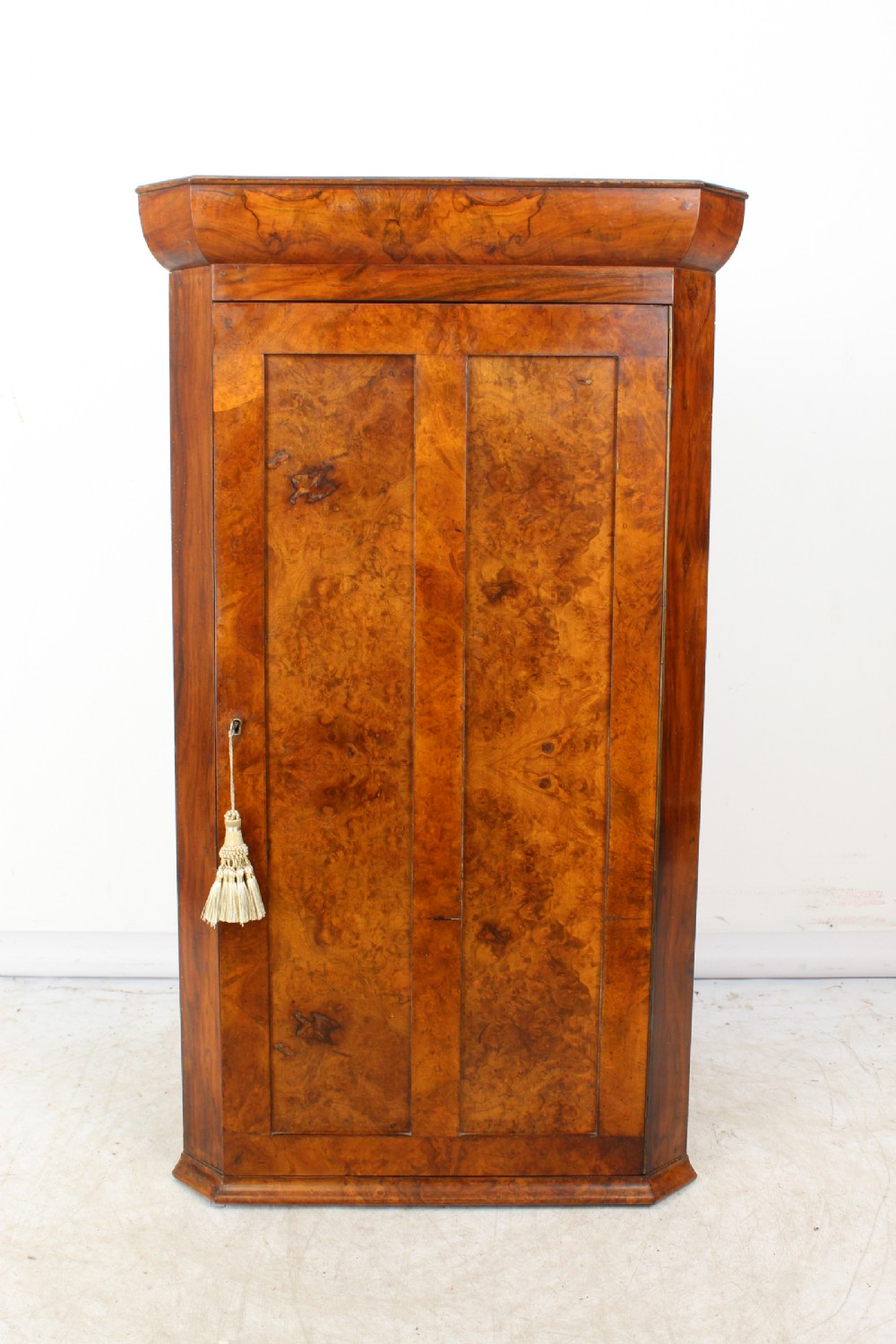 Burr Walnut Corner Cupboard