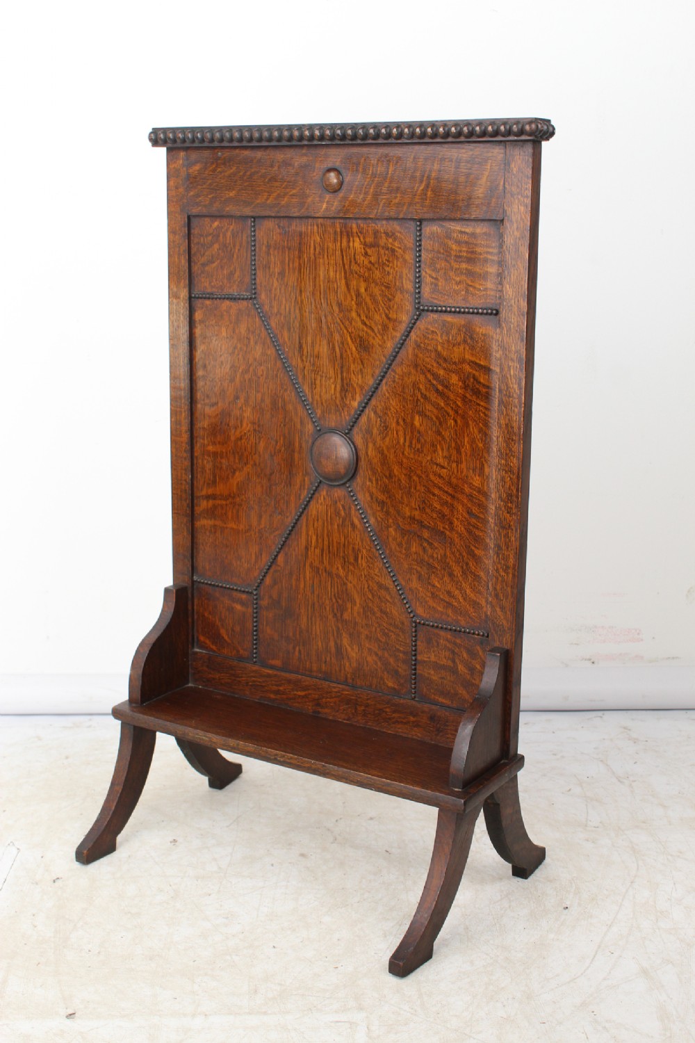 Edwardian Oak Fire Screen