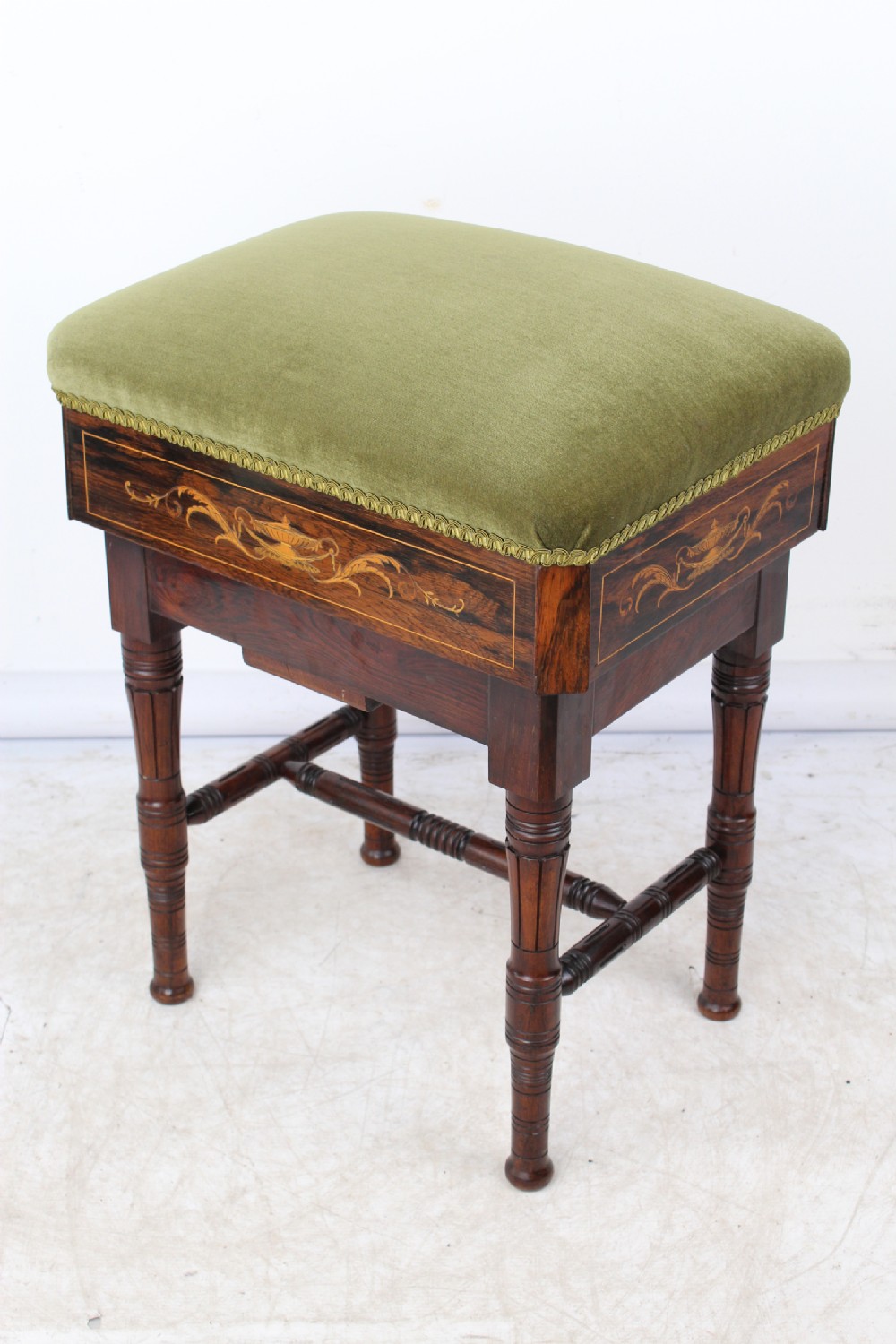 Victorian Rise and Fall Rosewood Piano Stool by Charles Wadman Bath