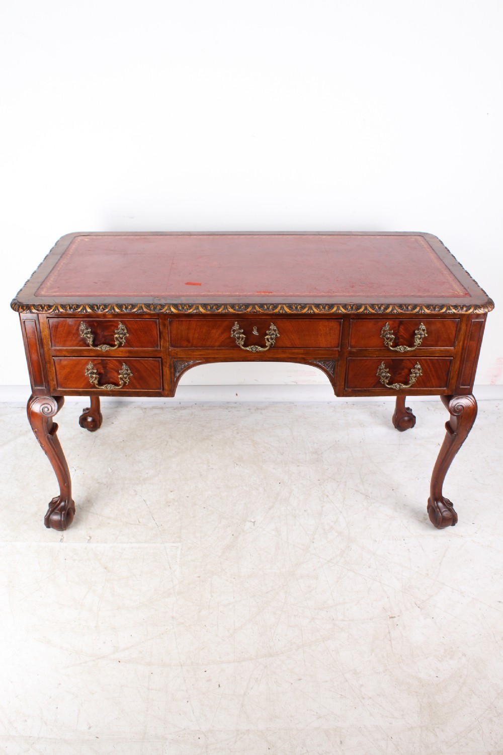 Edwardian Mahogany Chippendale Desk