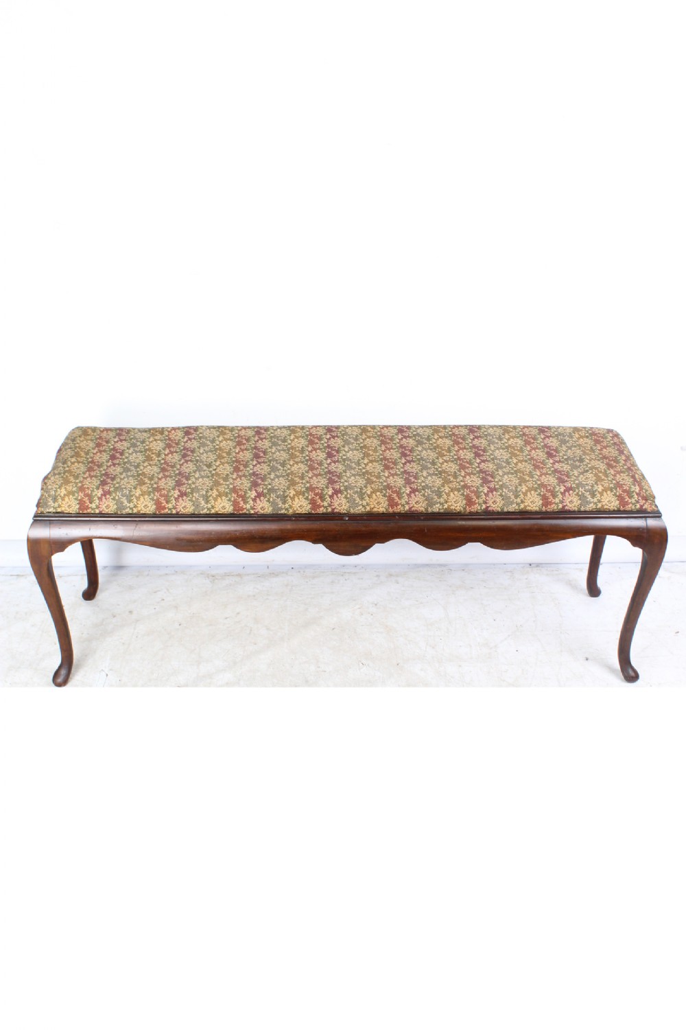 Long Edwardian Mahogany Window Seat 