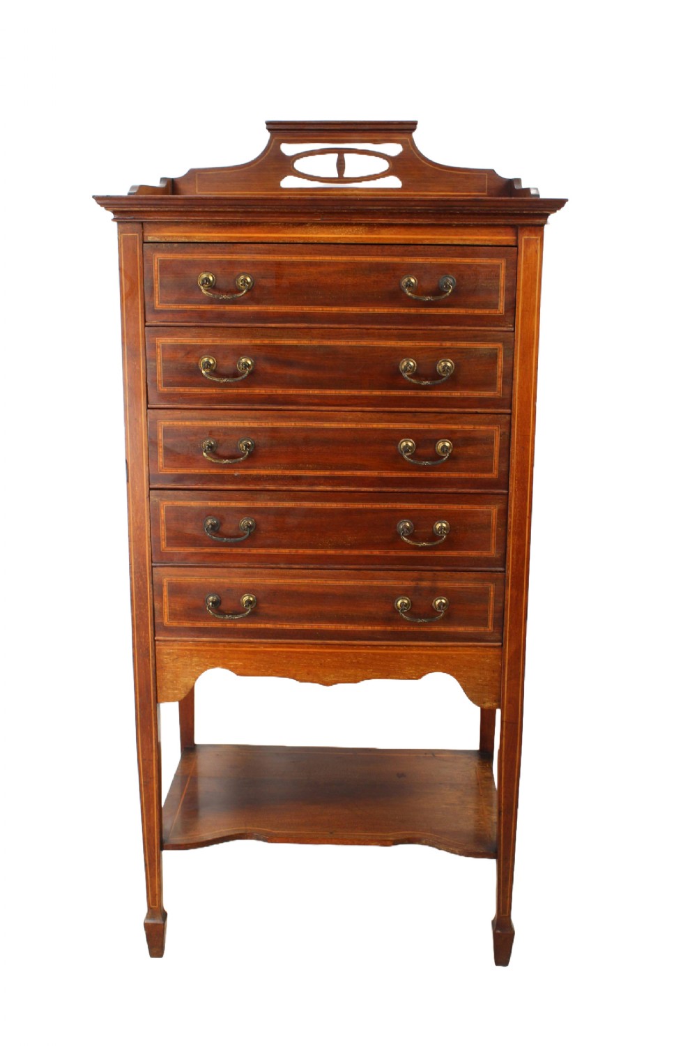 Edwardian Inlaid Mahogany Music Cabinet