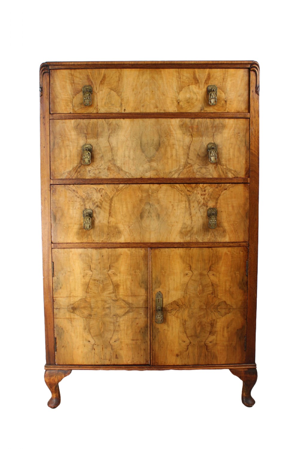 Art Deco Walnut Tallboy Chest Drawers