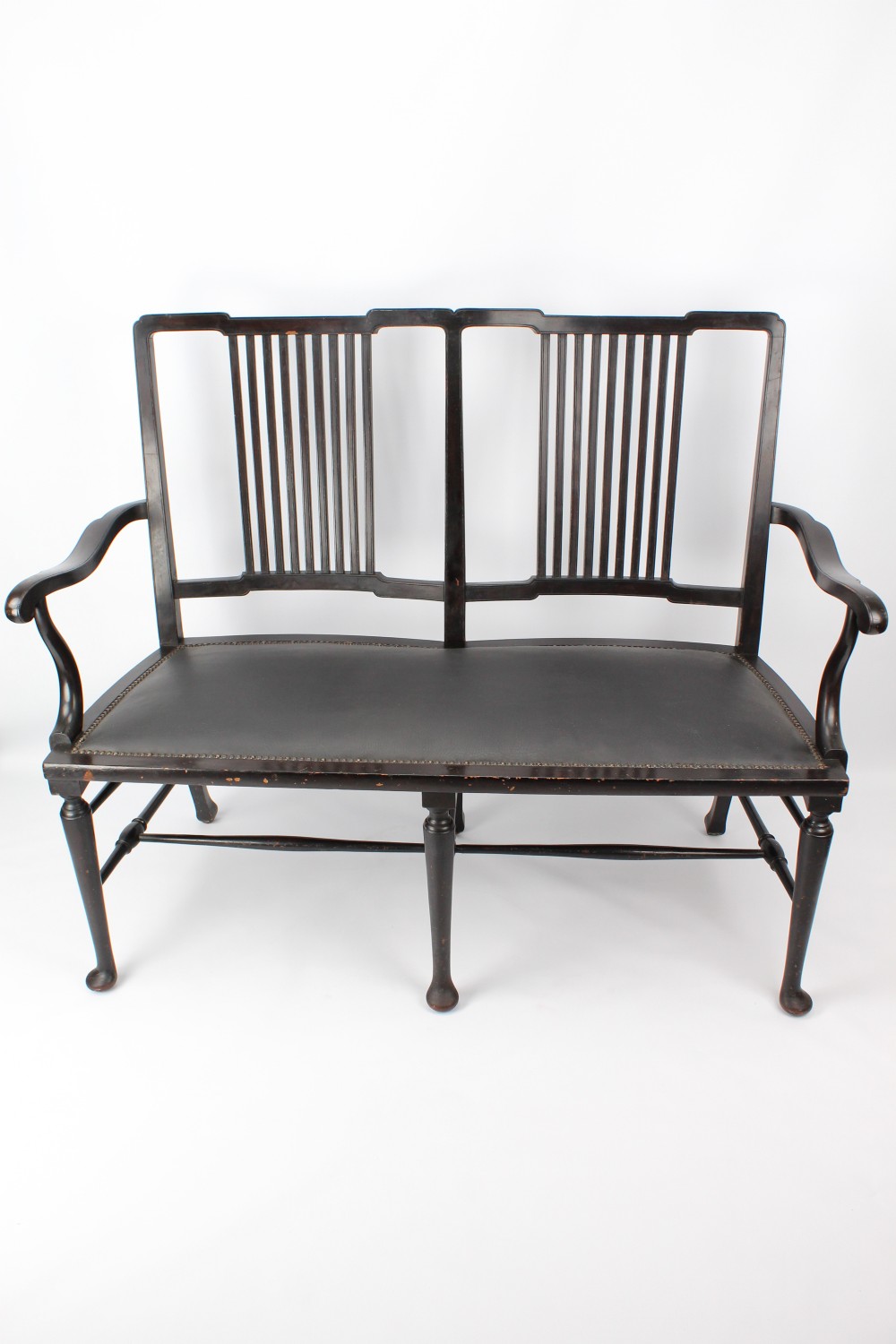 Victorian Arts & Crafts Ebonised Salon Sofa Settee
