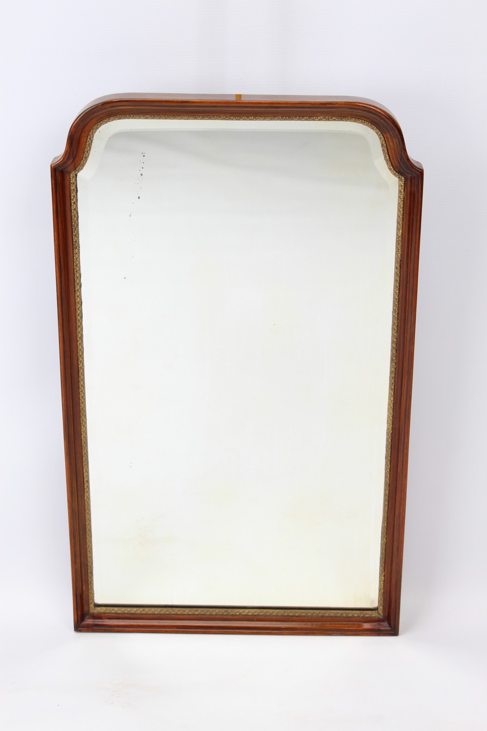 Georgian Revival Walnut Wall Bathroom Mirror