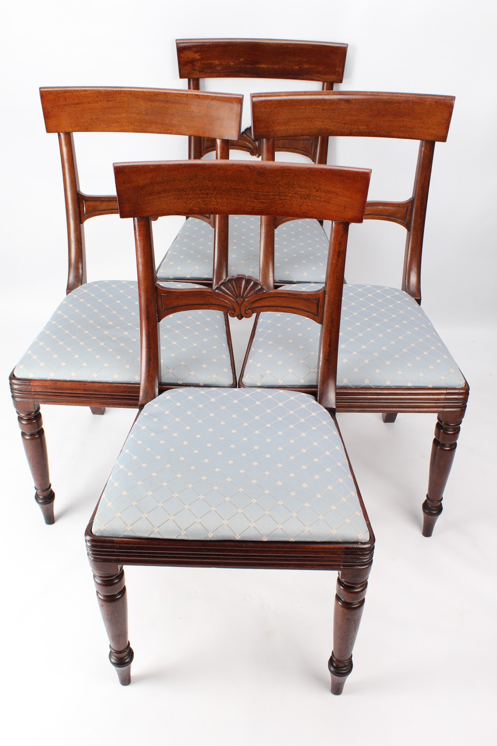 Set 4 Victorian Mahogany Dining Chairs