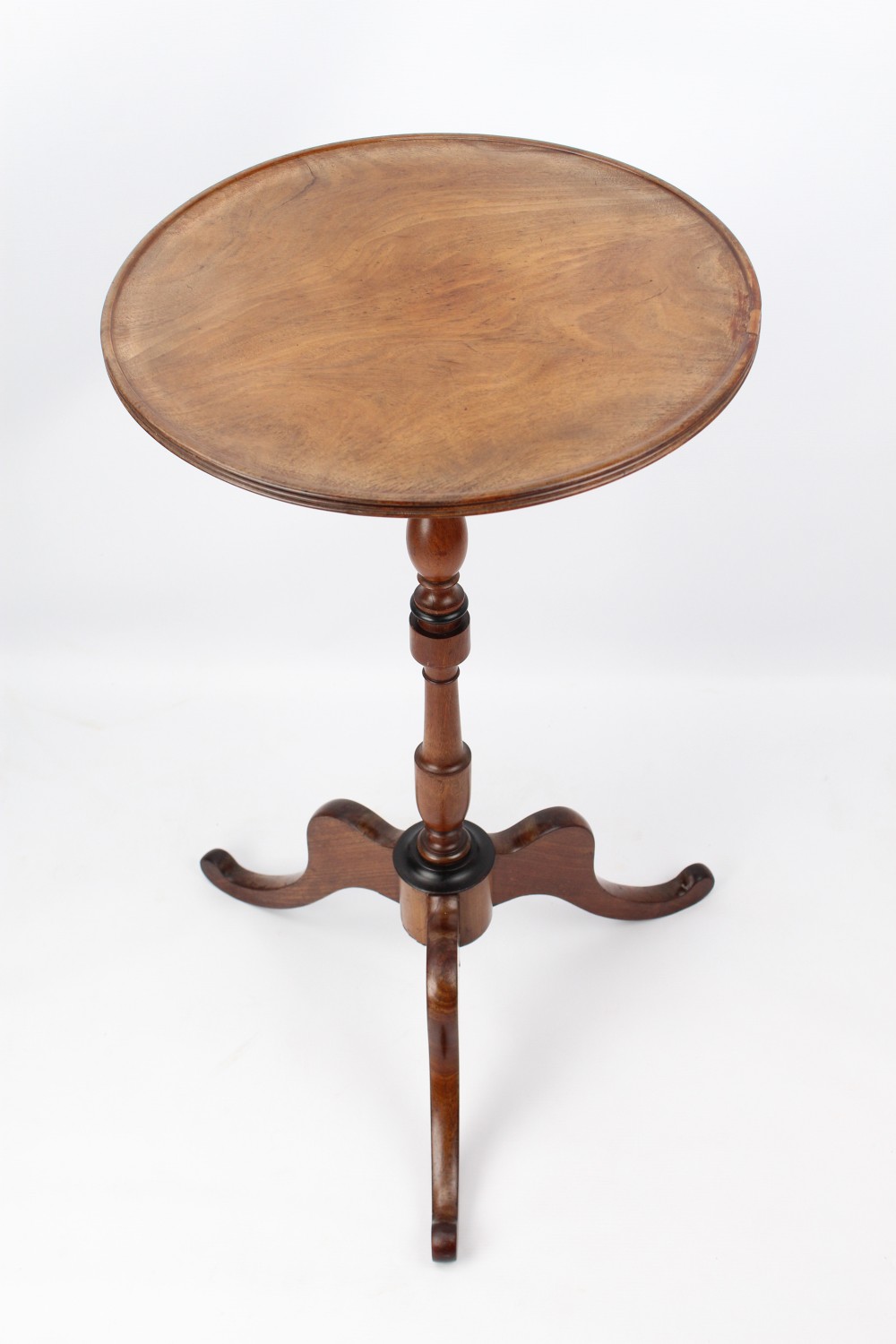 Georgian Mahogany Campaign Tripod Wine Lamp Side Table