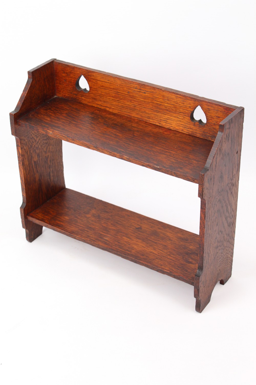 Small Edwardian Arts & Crafts Oak Wall Shelf