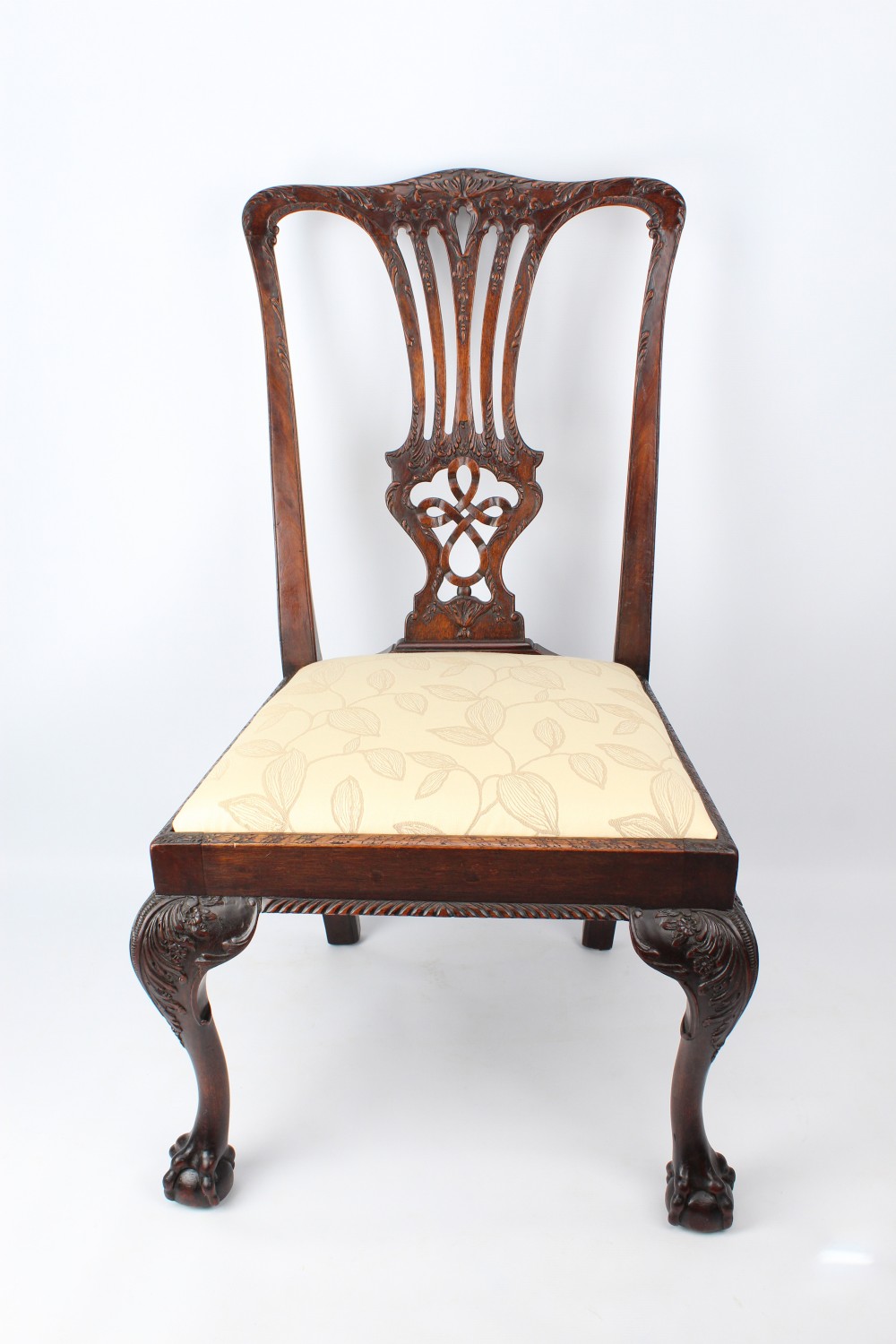 Antique Victorian Mahogany Chippendale Desk Chair