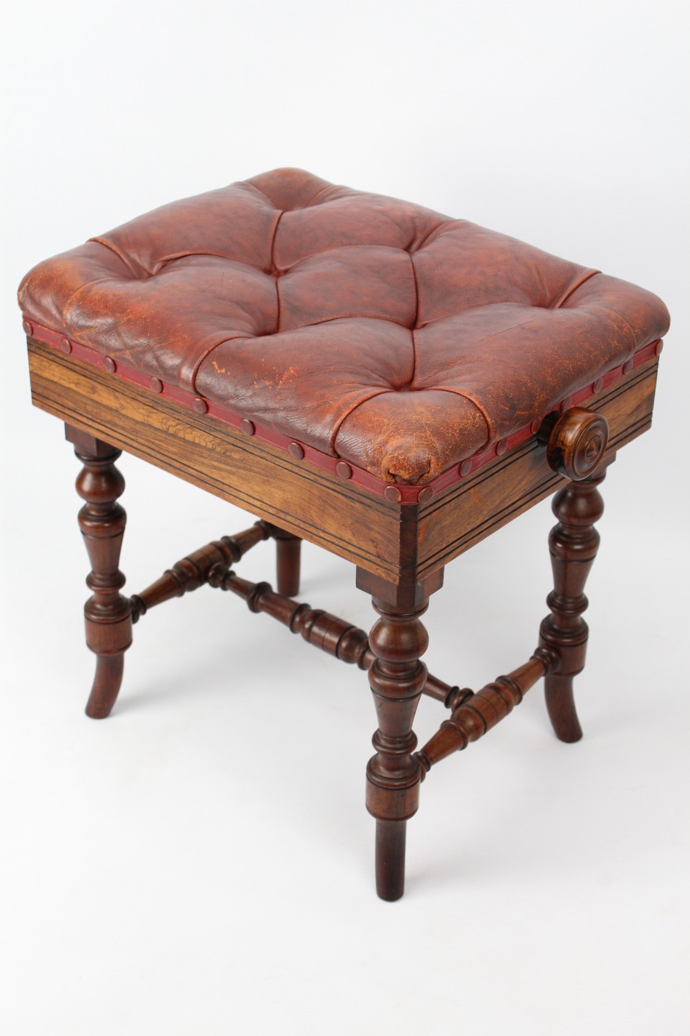 Victorian Rosewood Adjustable Piano Stool