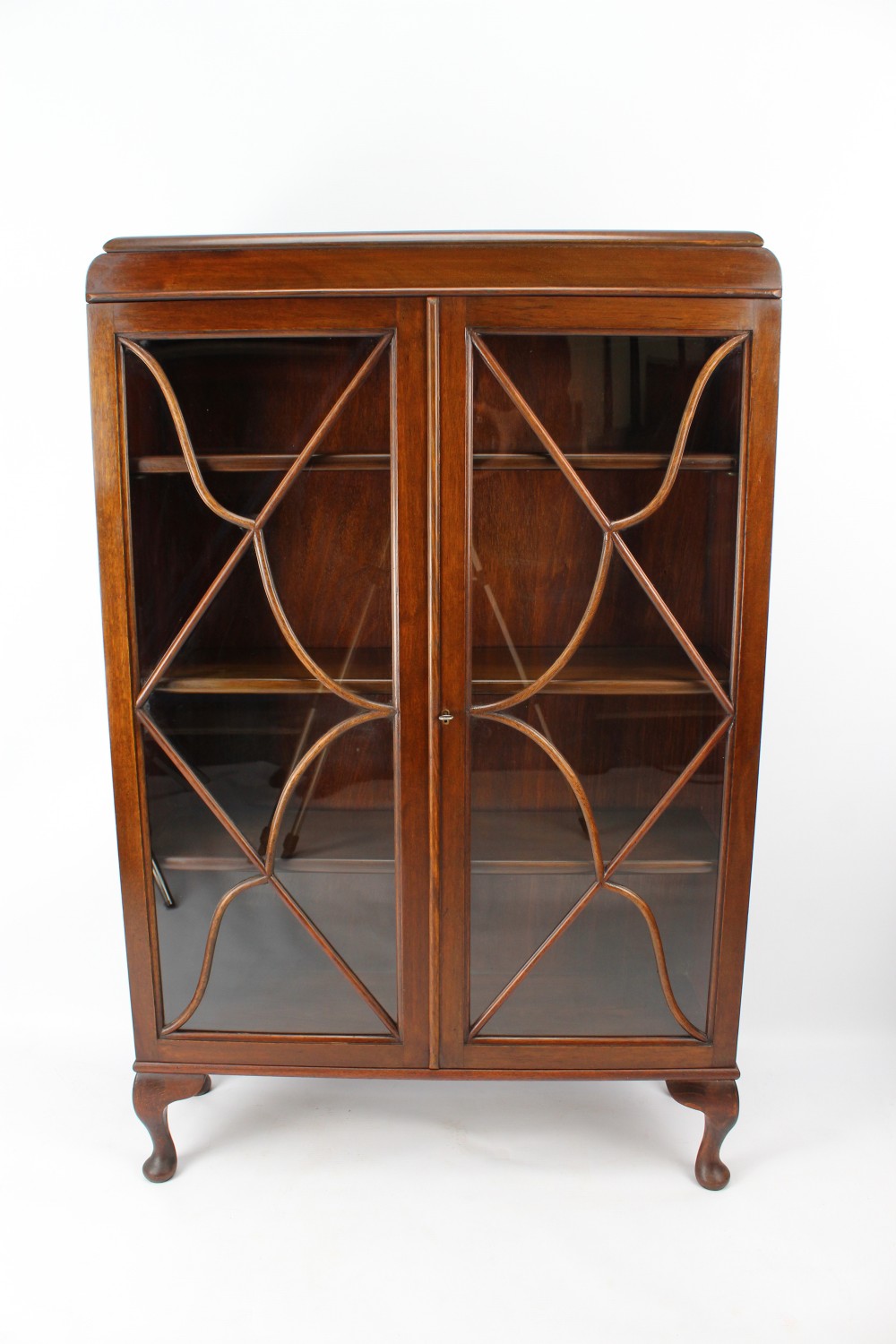 Slim Edwardian Mahogany Bookcase