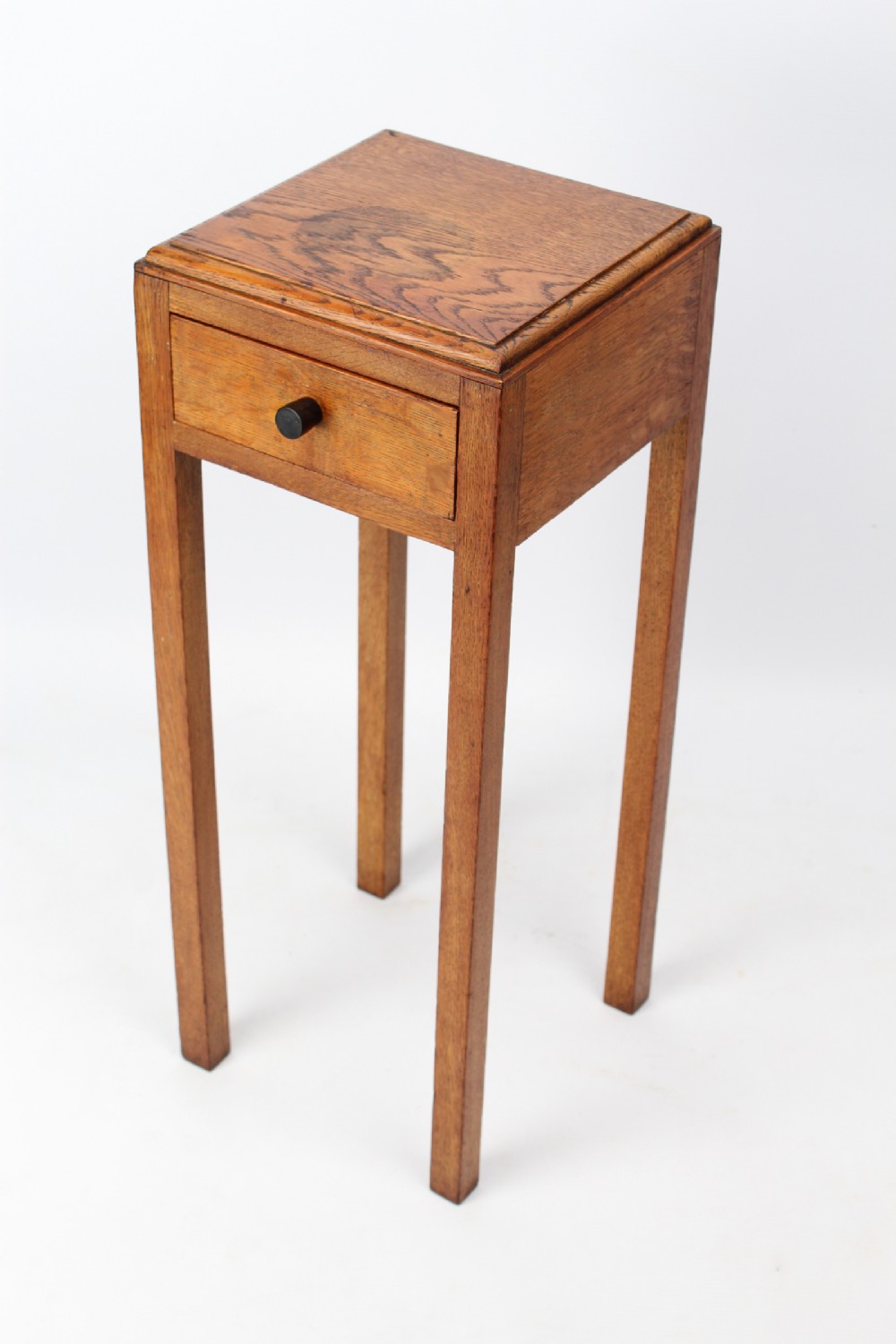 Small Art Deco Oak Lamp Table