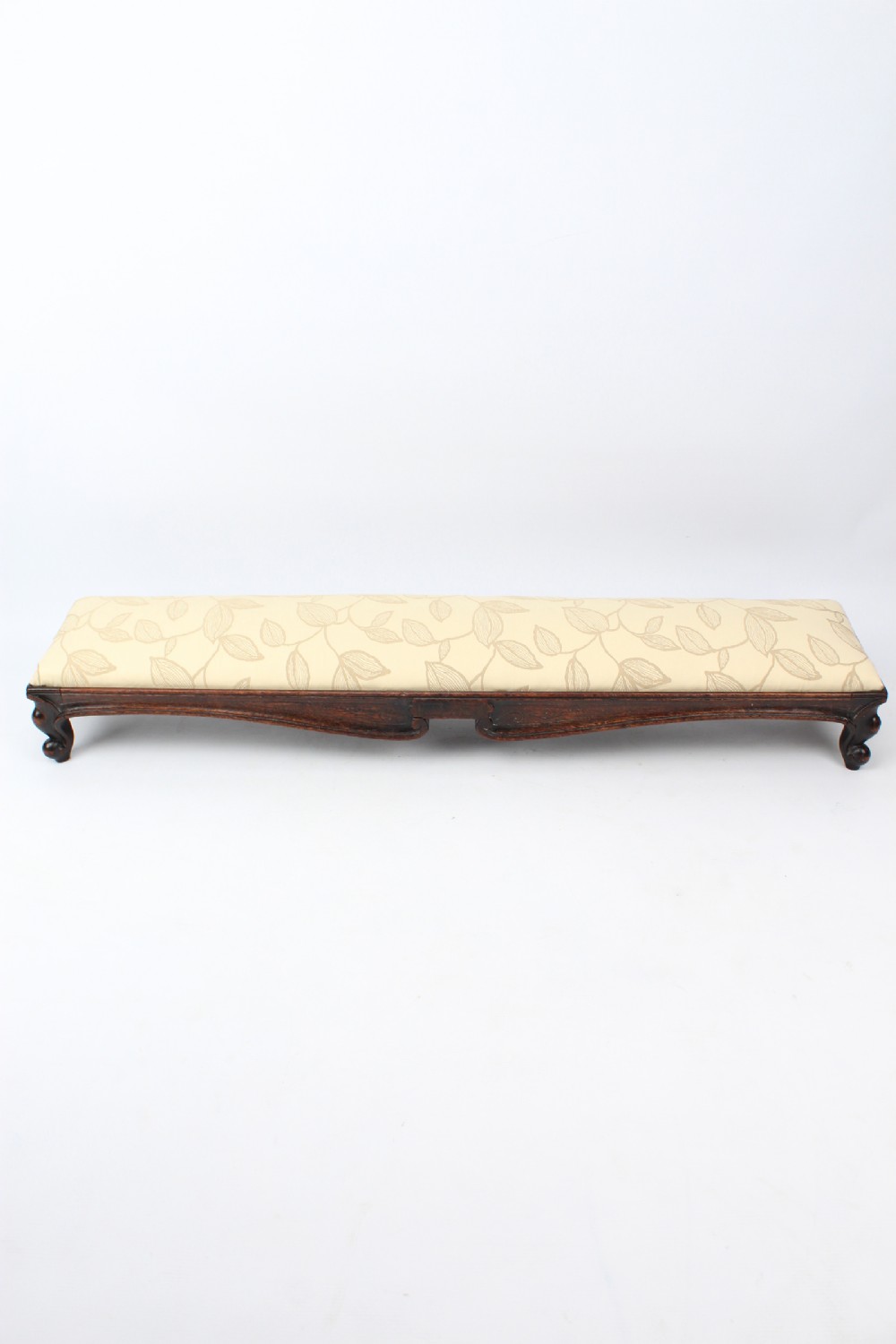 Long Victorian Oak Footstool