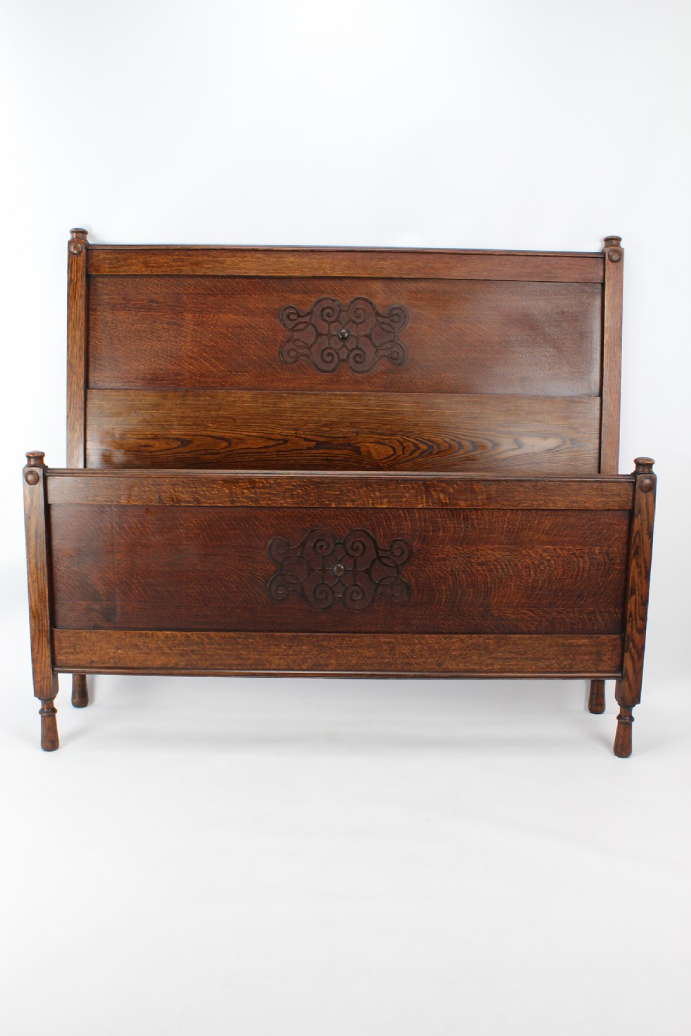 Edwardian Oak Double Bed
