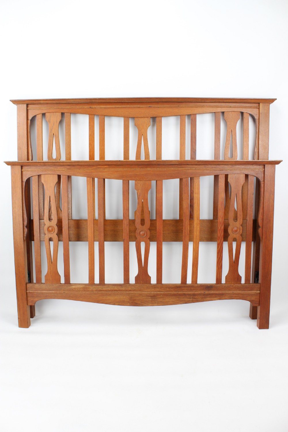 Victorian Arts & Crafts Oak Double Bed