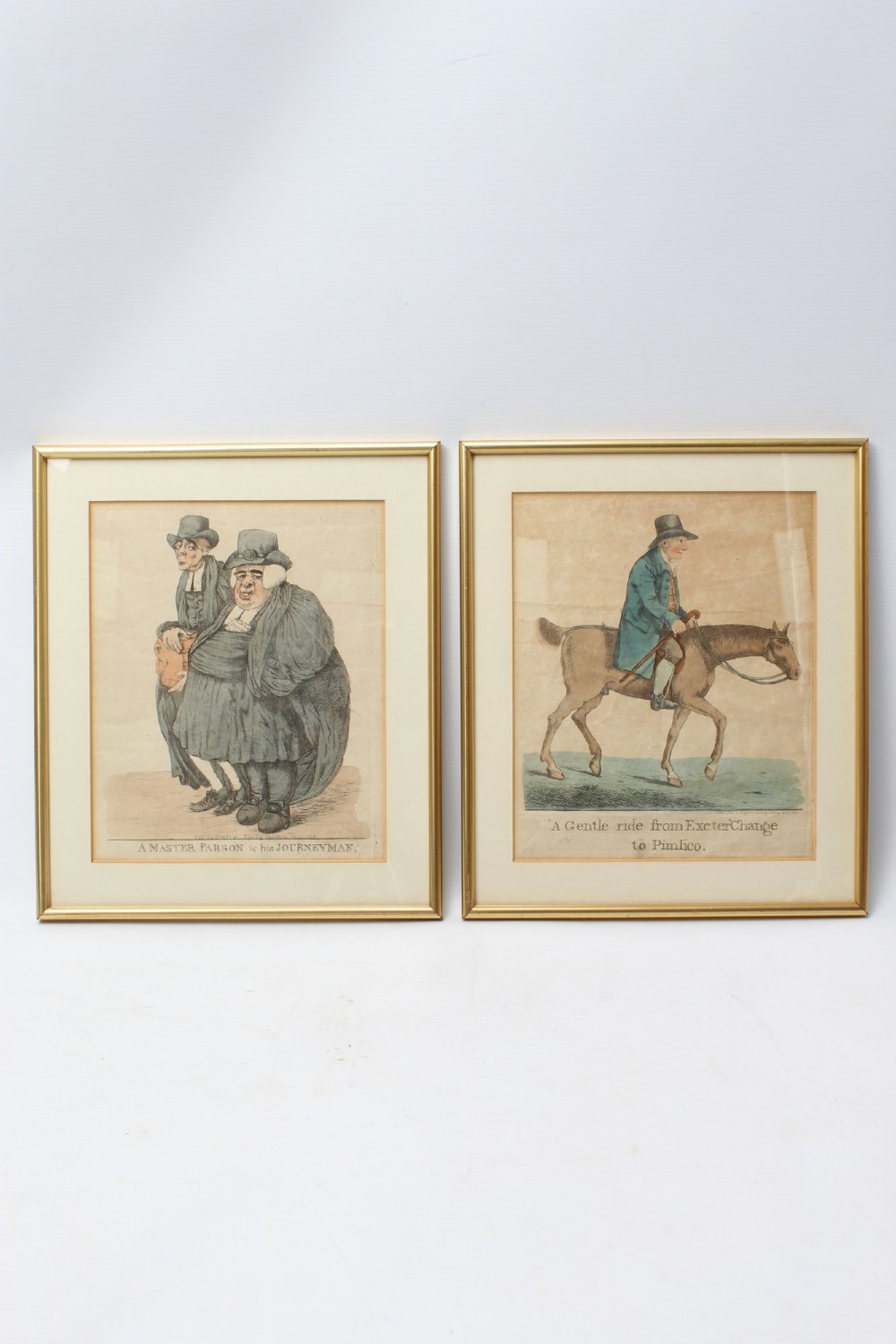 Pair Georgian Etchings by Robert Dighton Prints