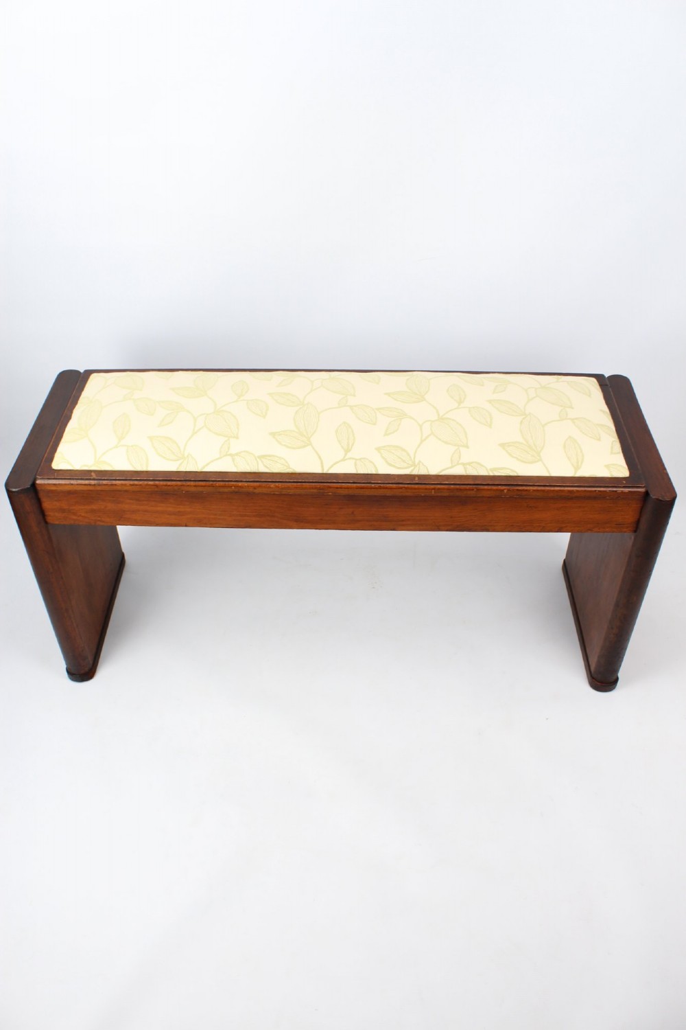 Art Deco Walnut Eavestaff Duet Piano Stool / Bench